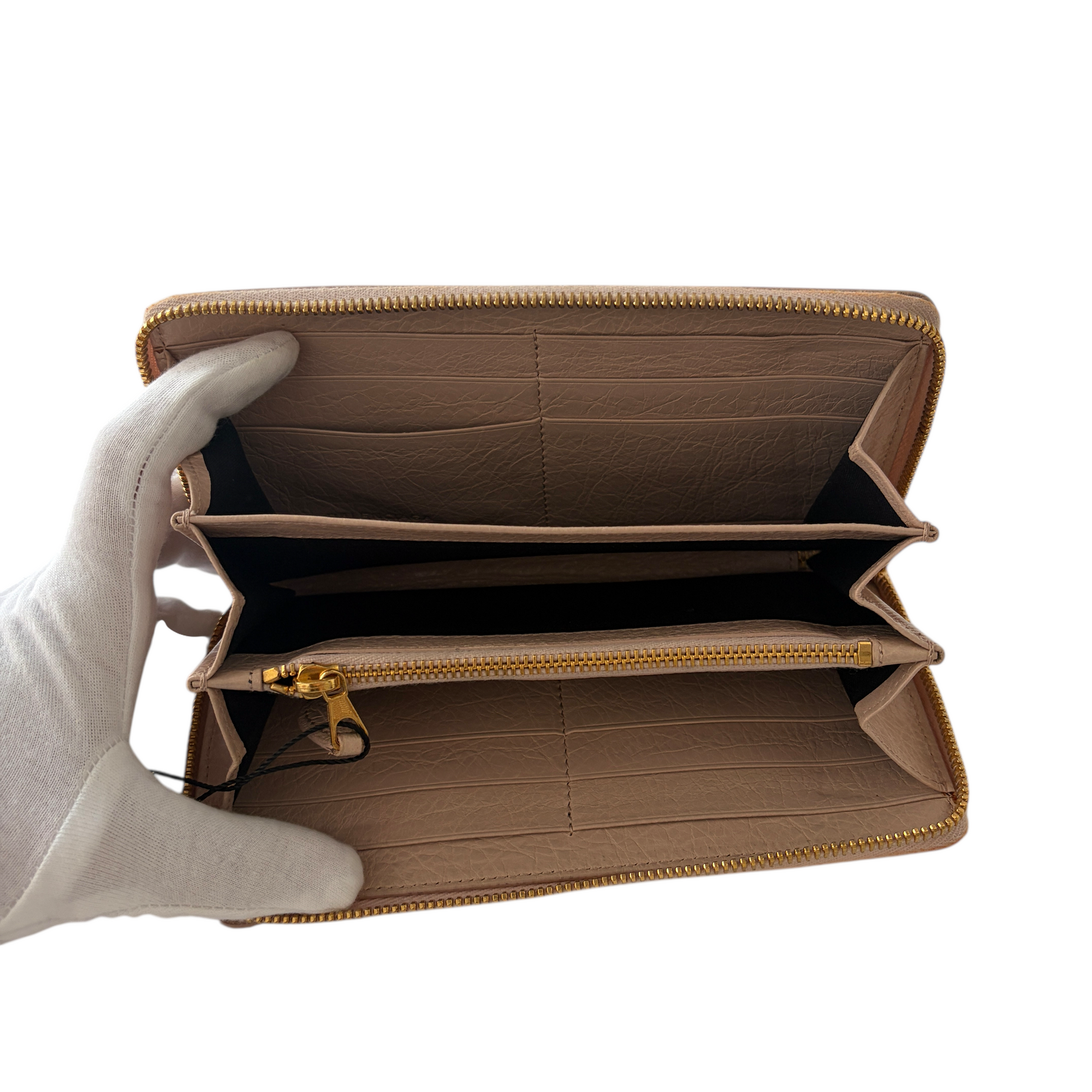 balenciaga 2000s cream city wallet