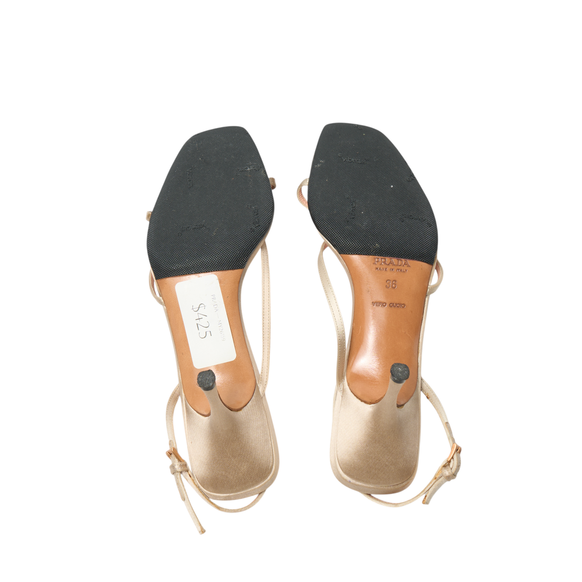 prada 2000s cream heels
