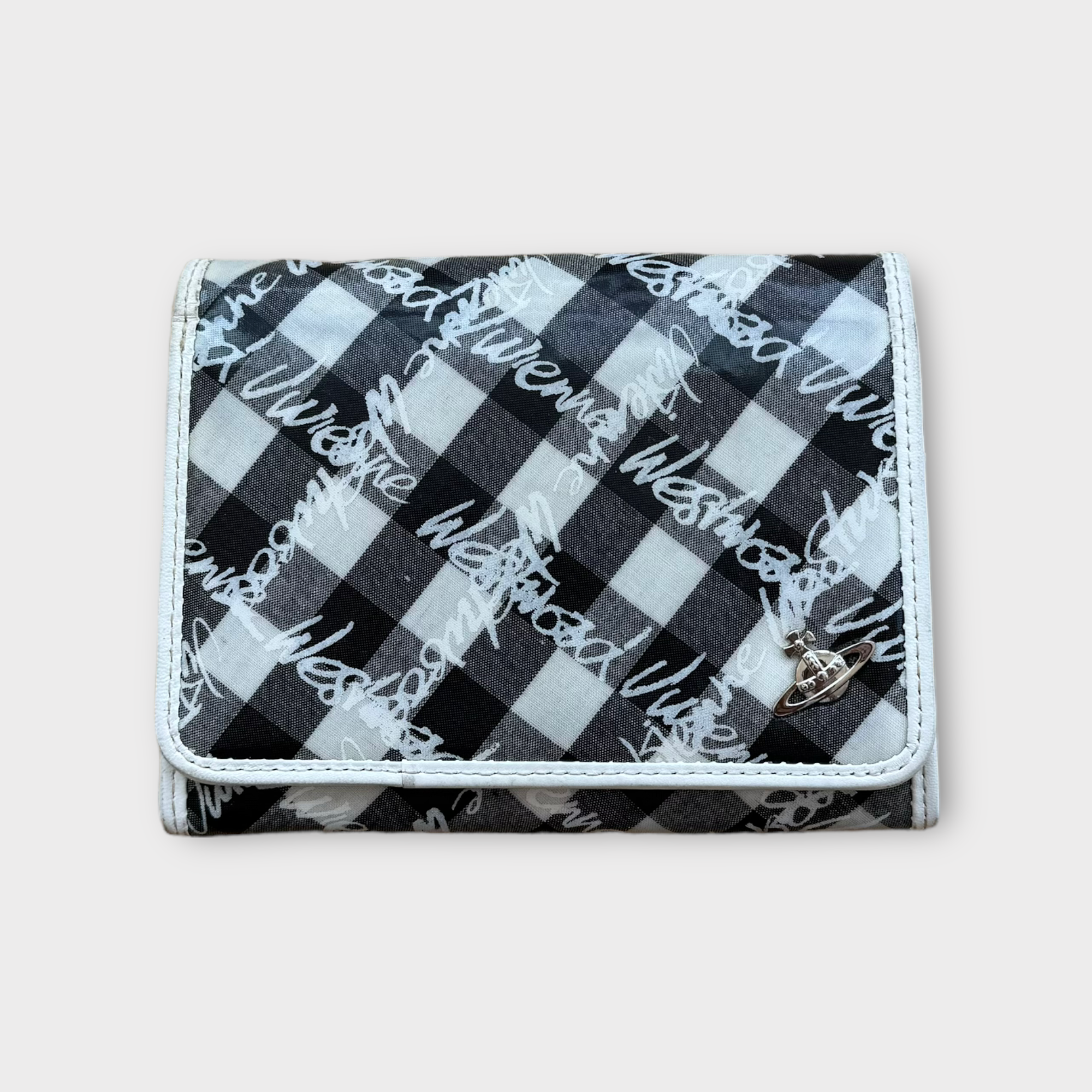 vivienne westwood black and white wallet