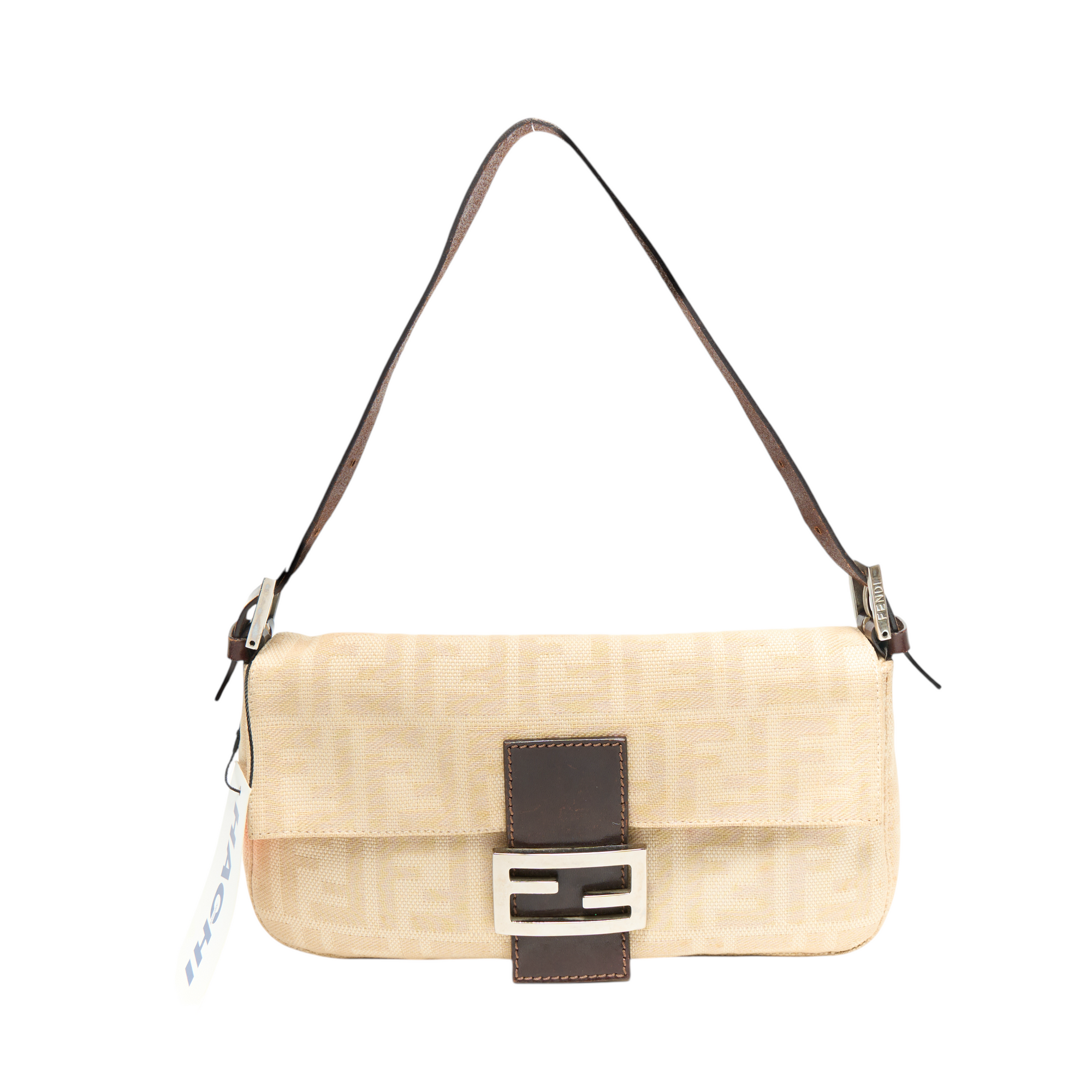 fendi 2000s cream baguette bag