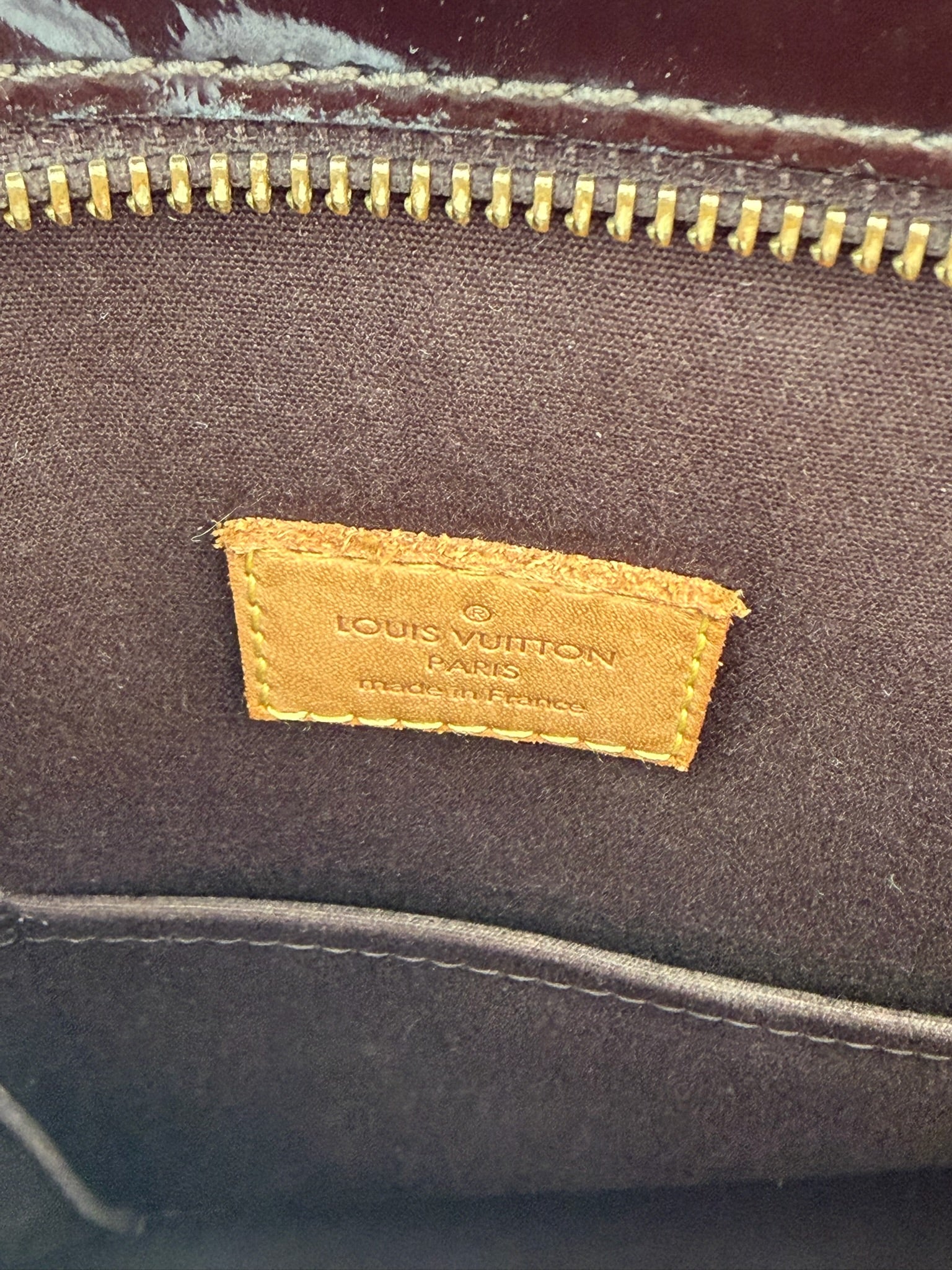 louis vuitton 2000s burgundy red vernis tote bag