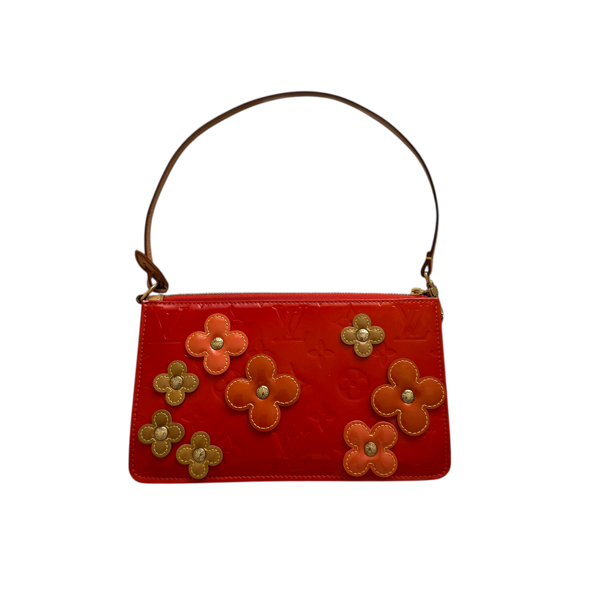 louis vuitton 2000s red pochette bag