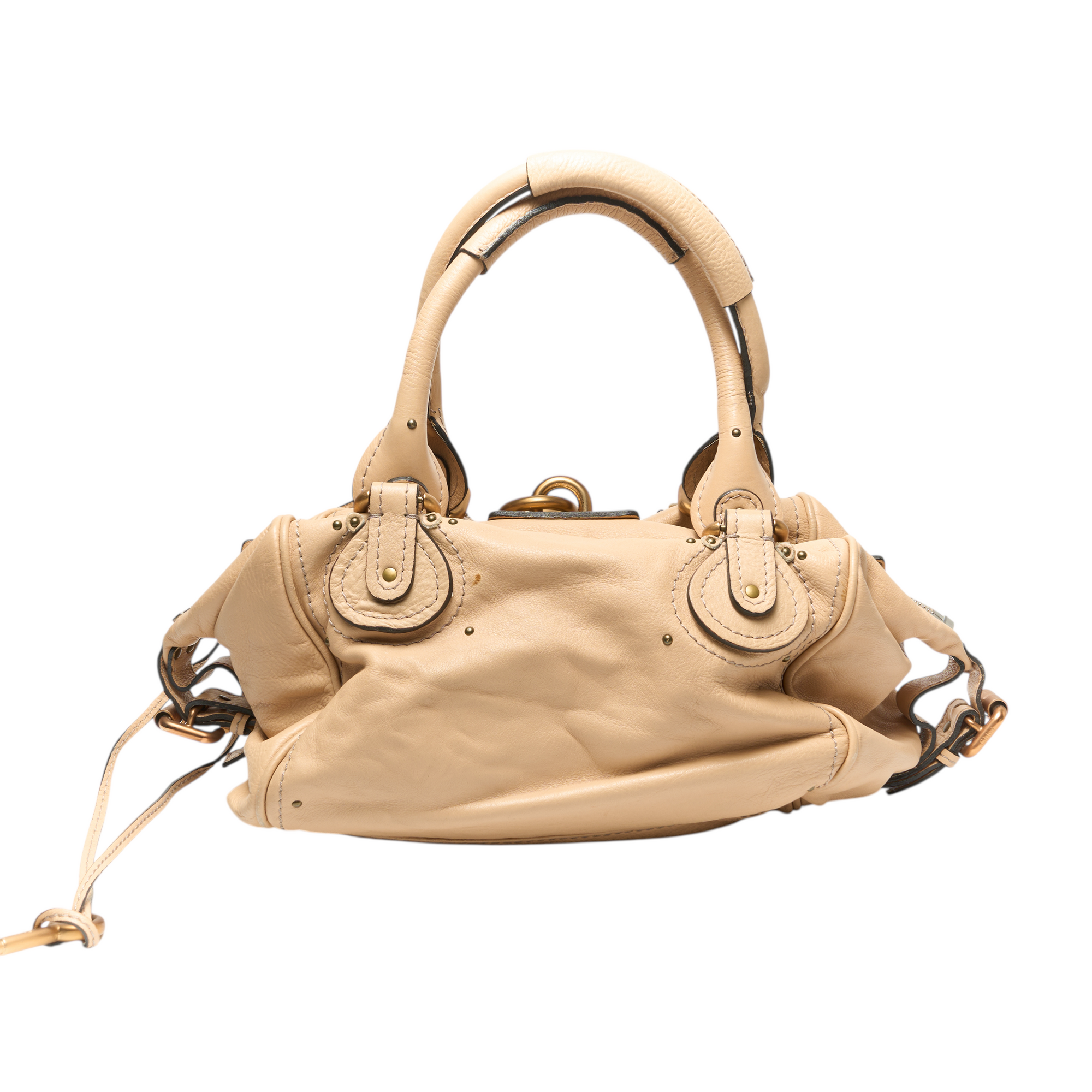 chloé 2000s cream paddington bag