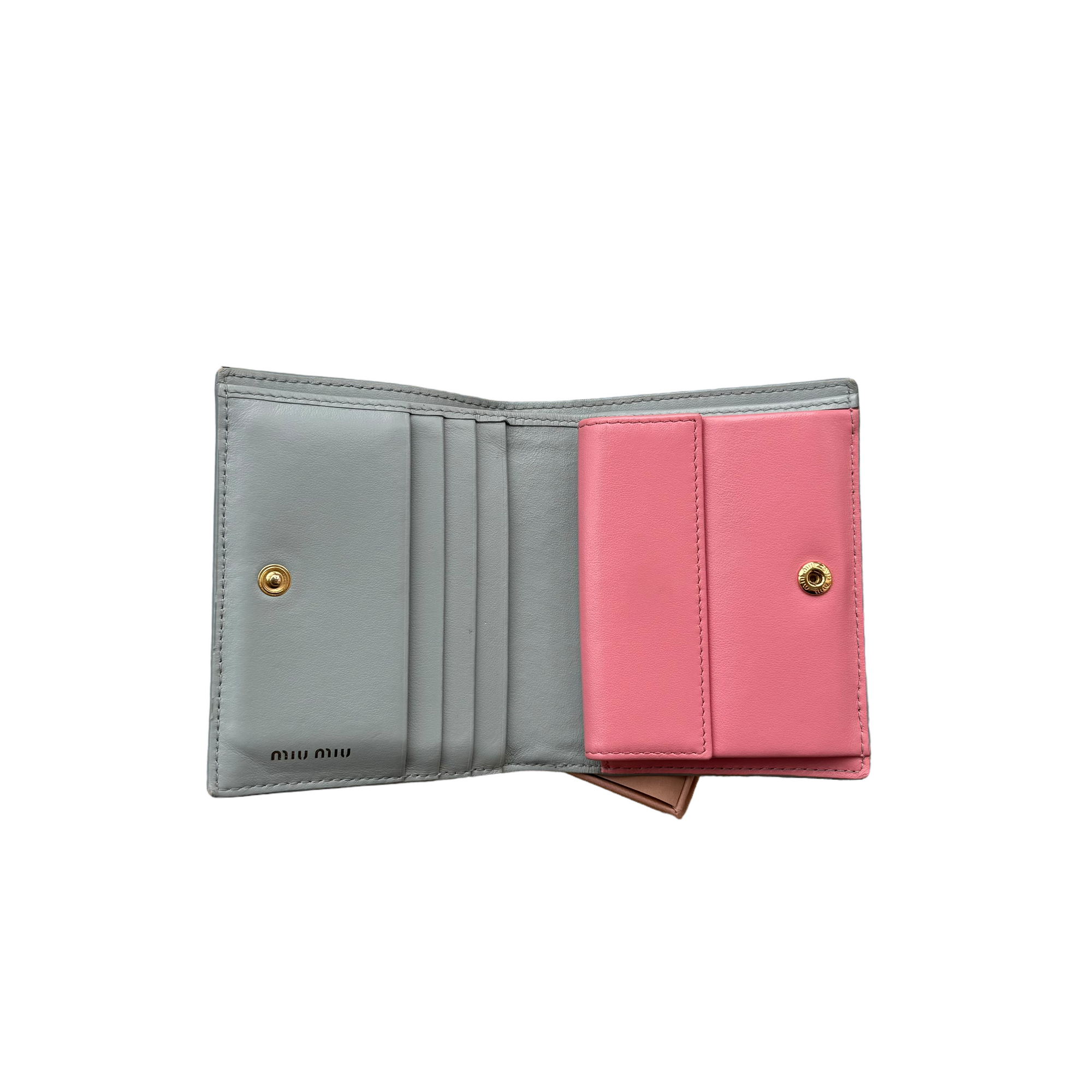 miu miu gray heart wallet