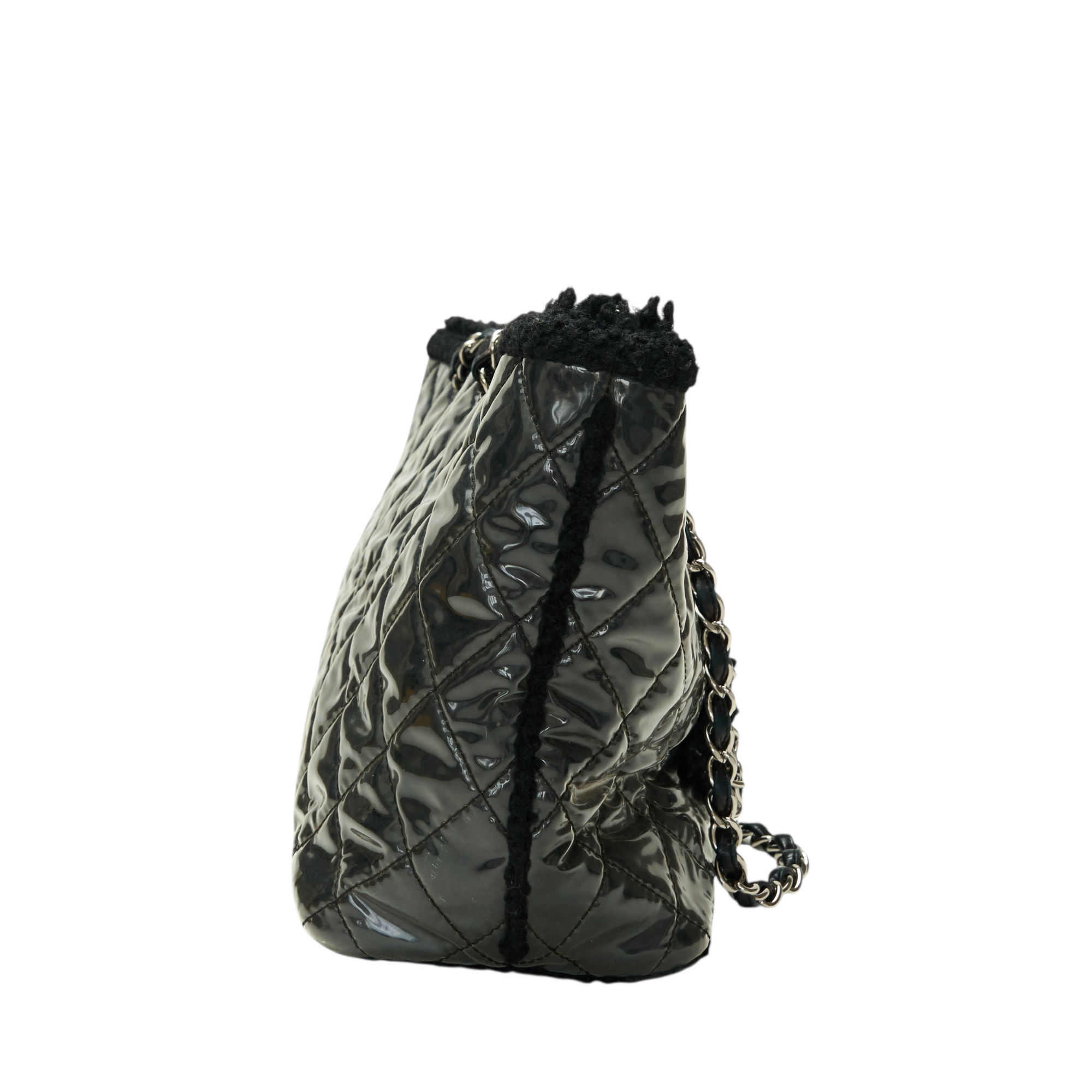 chanel 2000s black tote bag