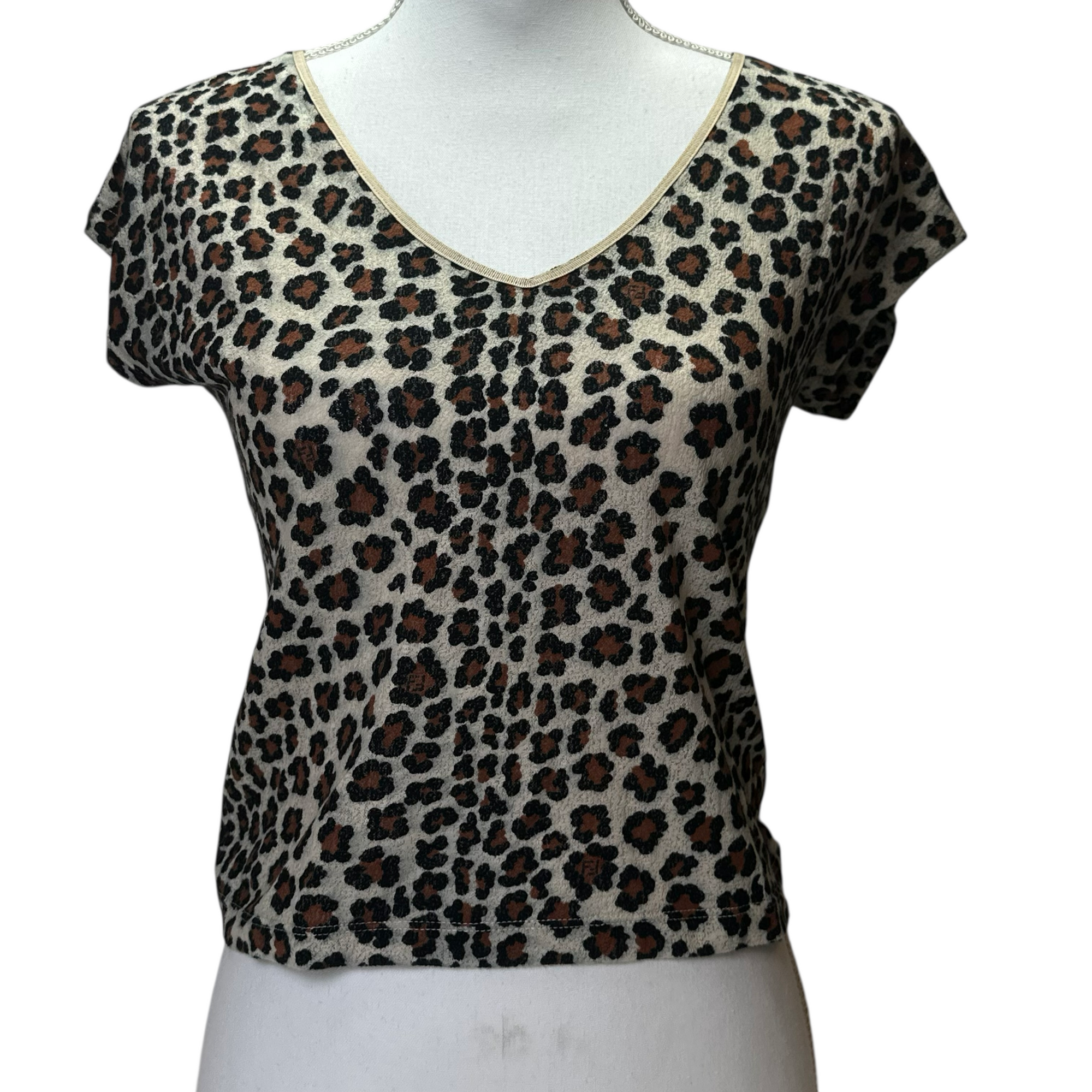 fendi 2000s leopard top
