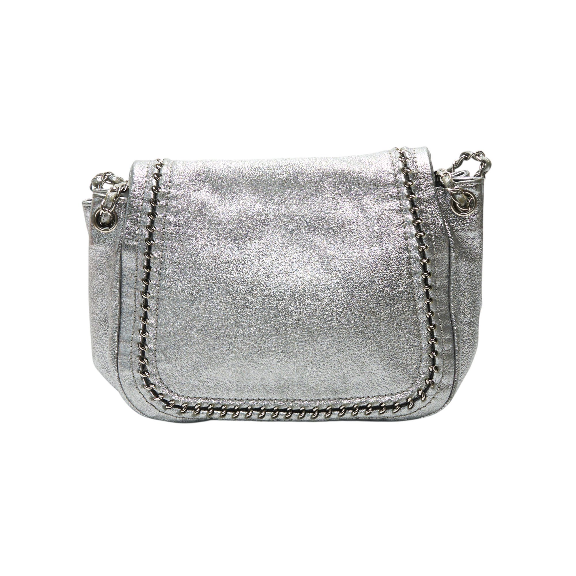 chanel 2000s silver bag