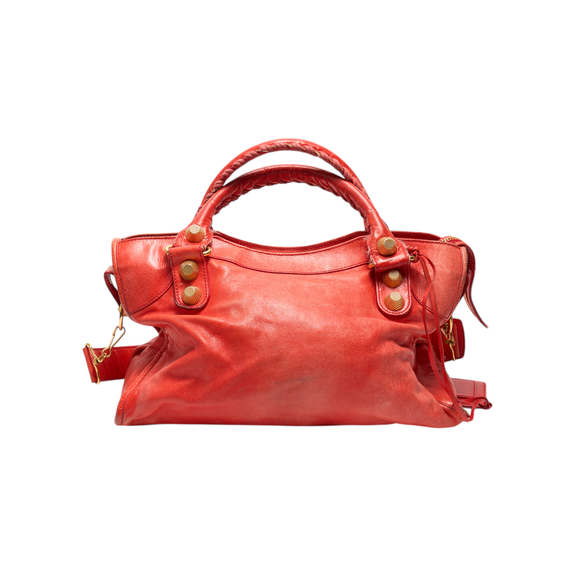 balenciaga 2000s bright red city bag
