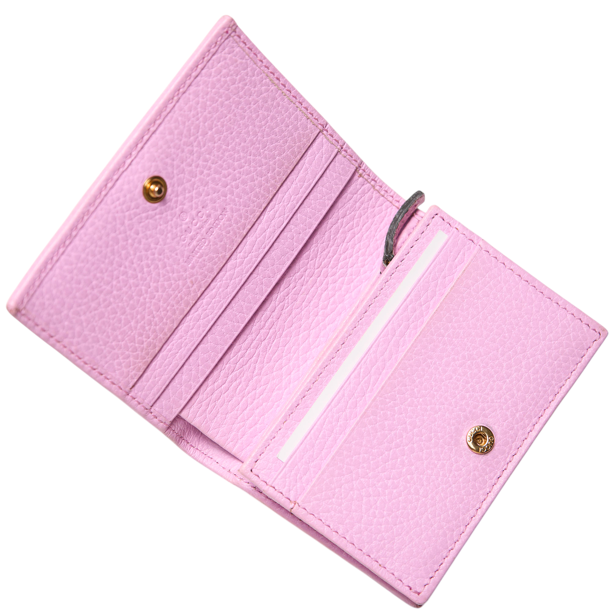 gucci 2000s pink dog wallet