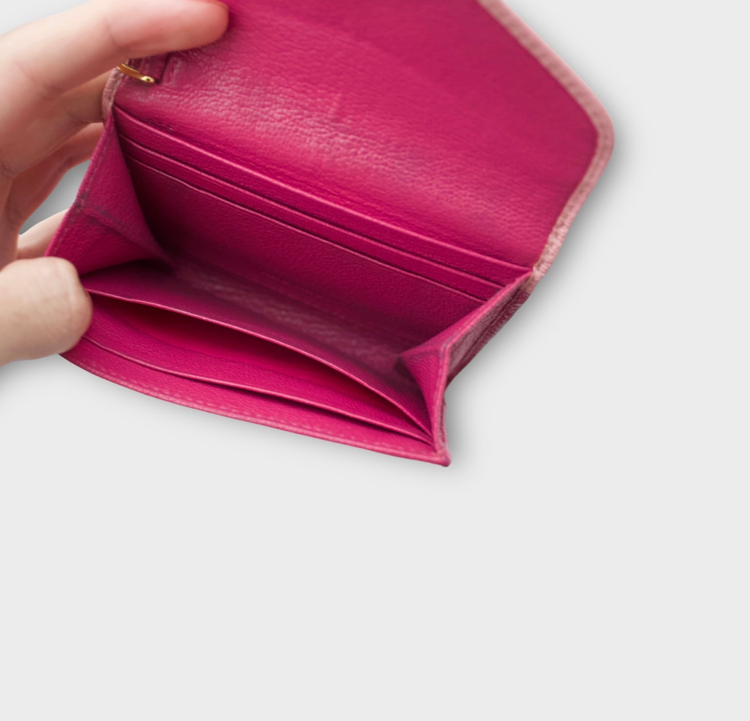 miu miu pink bicolor wallet