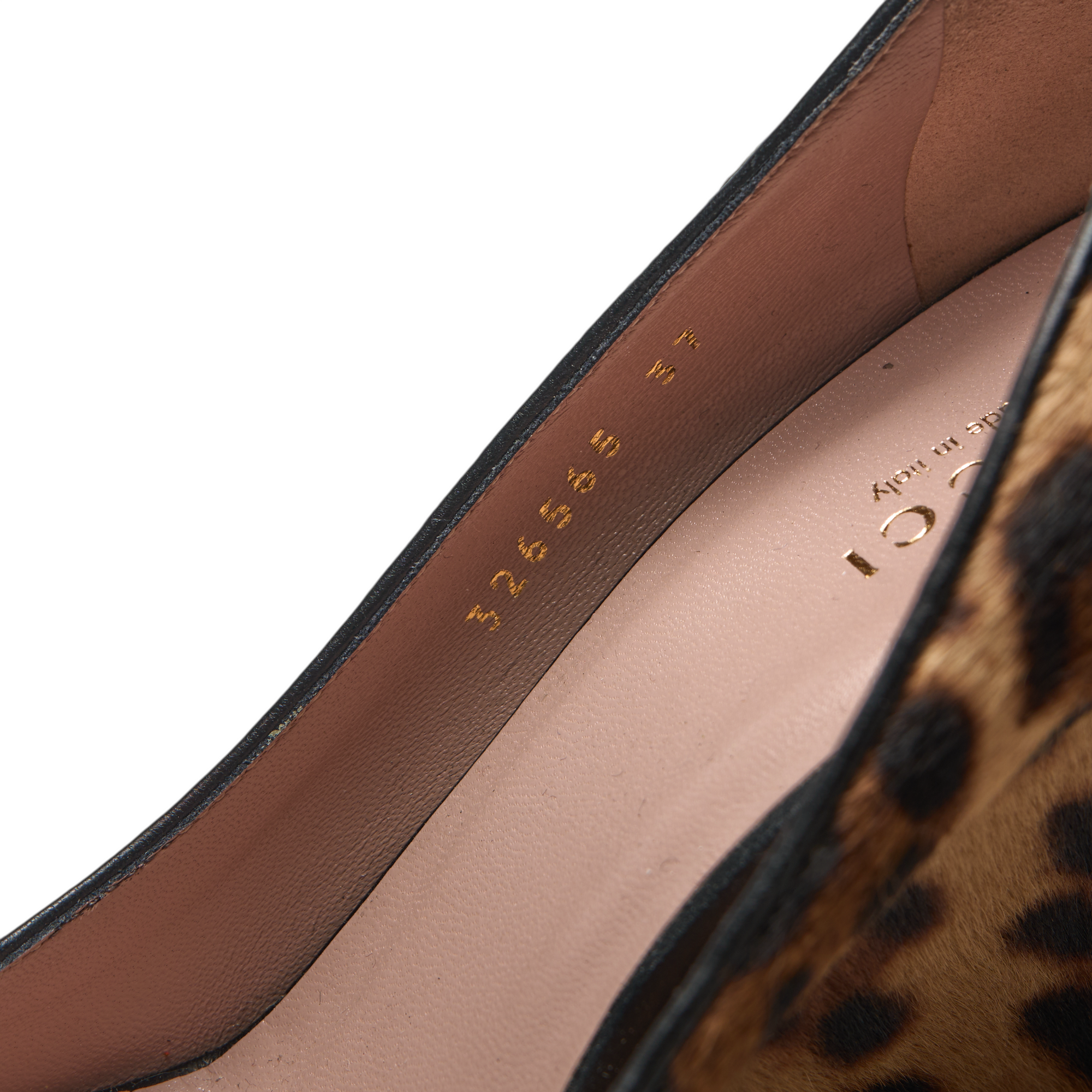 gucci 2000s ponyhair wedge heels