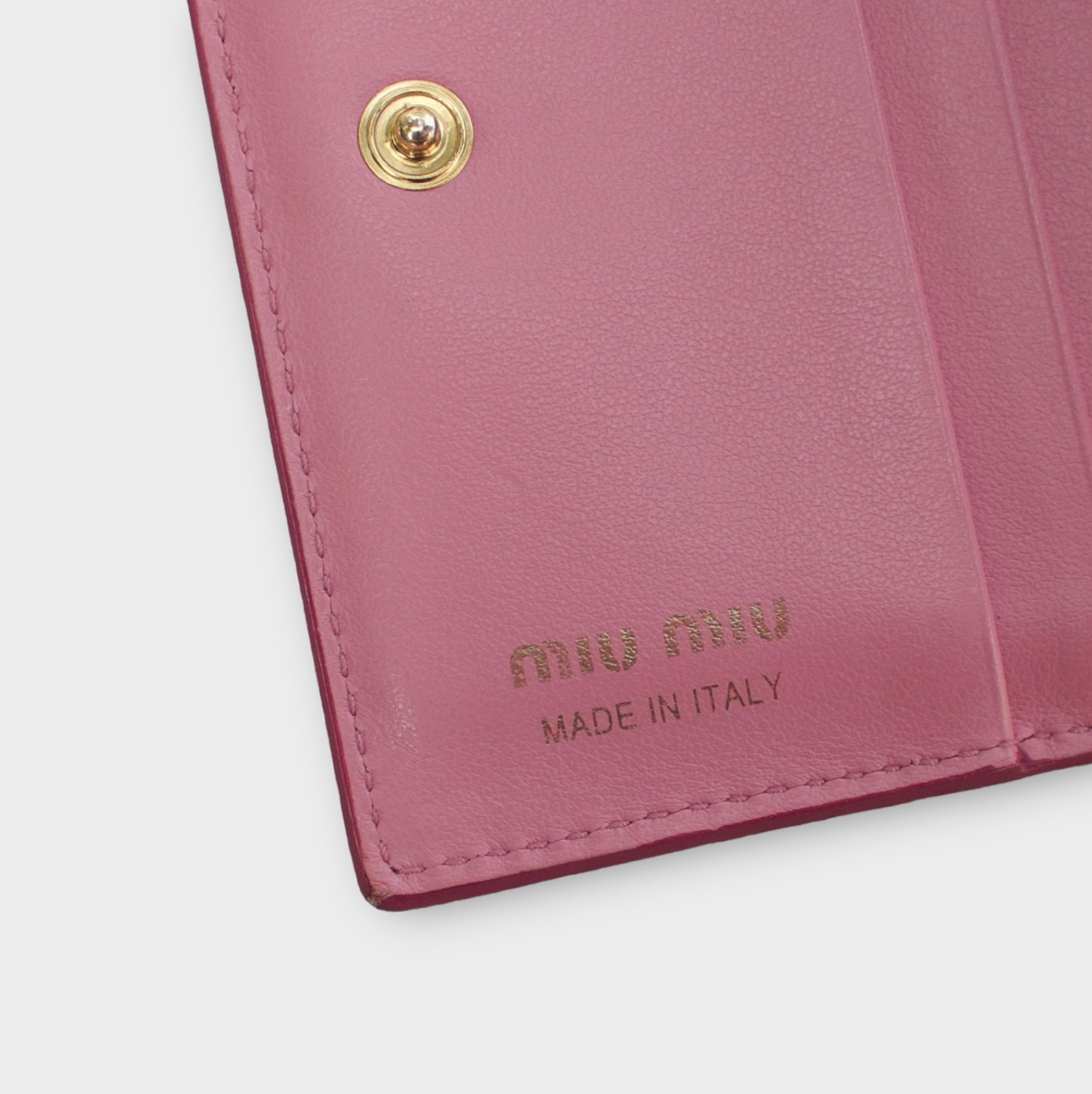 miu miu pink bow wallet