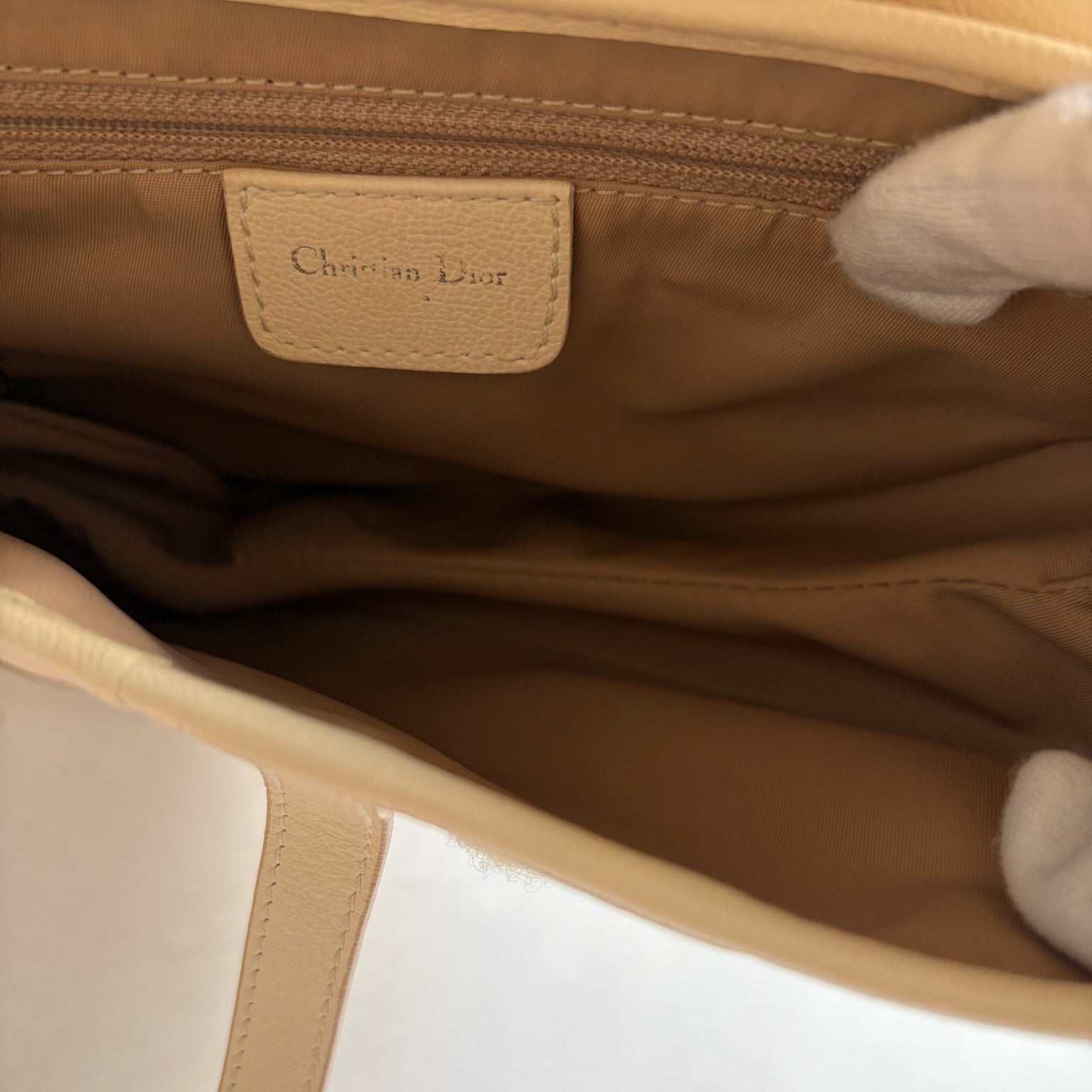 christian dior 2000s white saddle bag