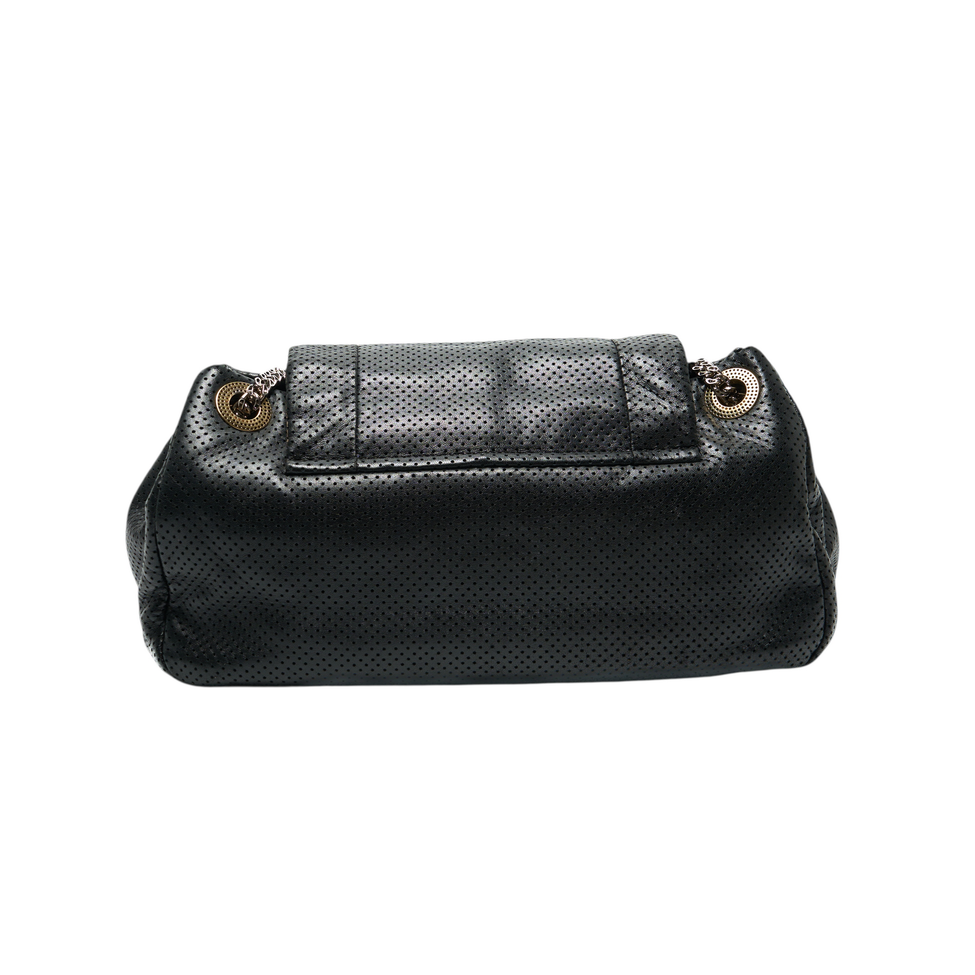 chanel 2000s black accordion shoulder bag