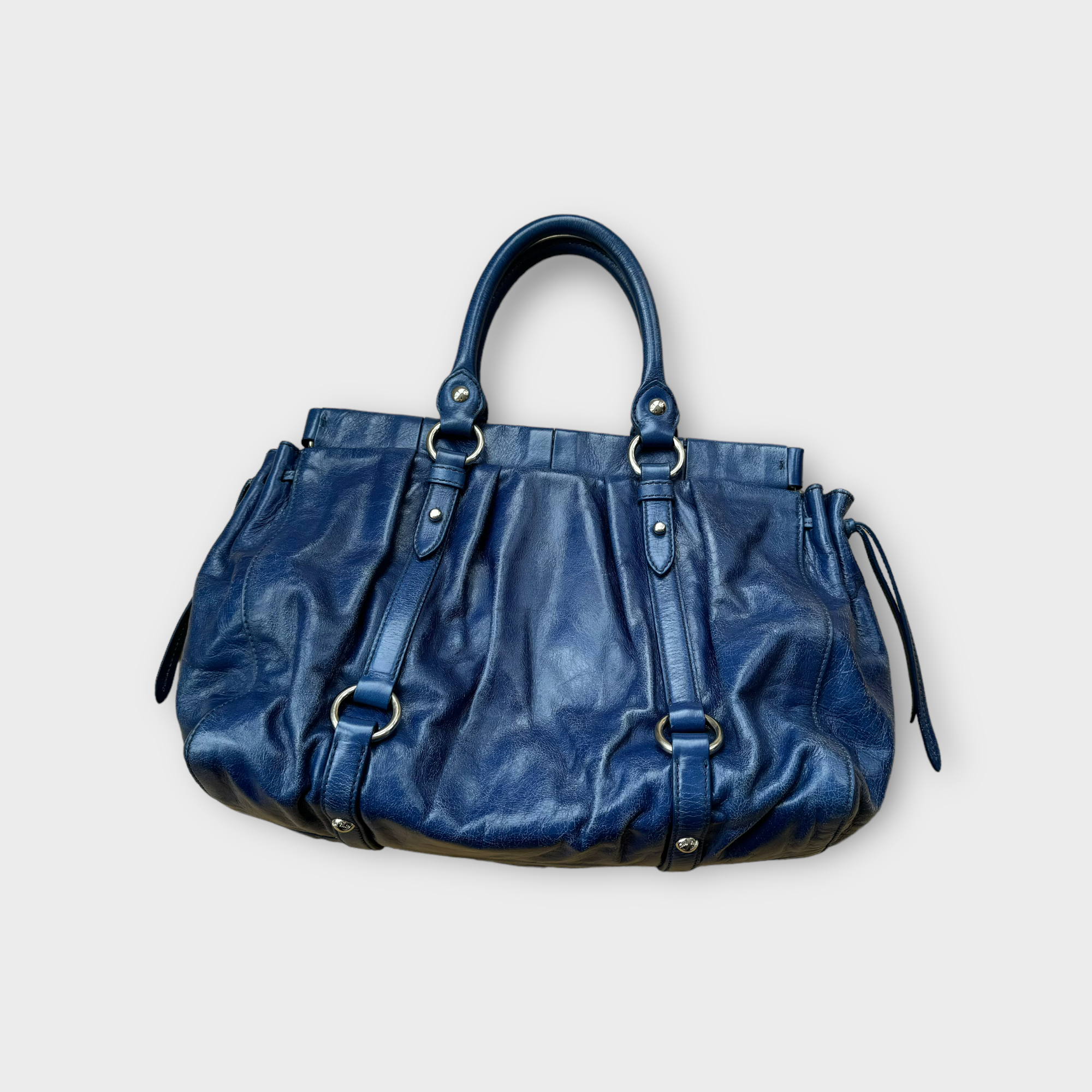 miu miu blue vitello bag