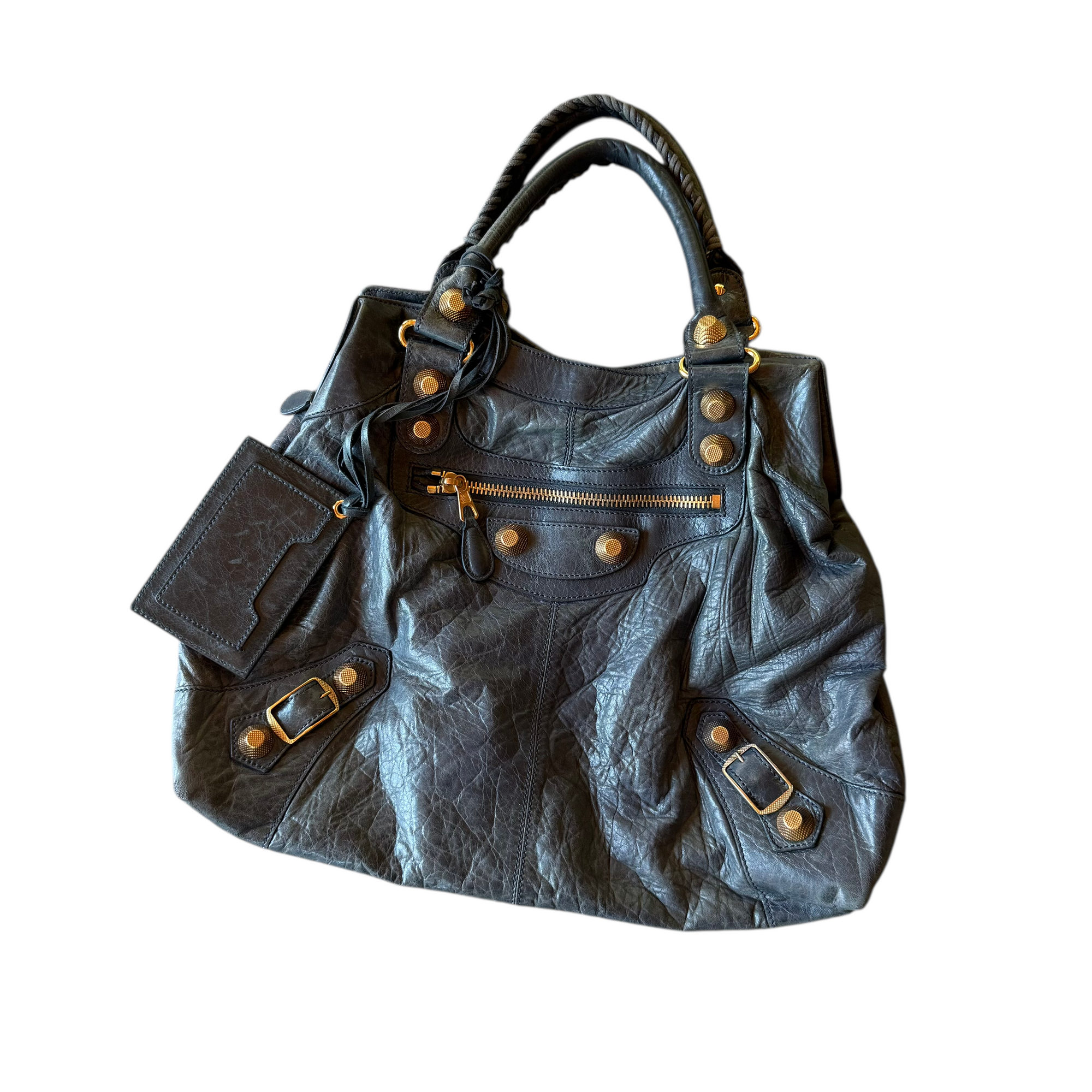 balenciaga 2000s gray city bag