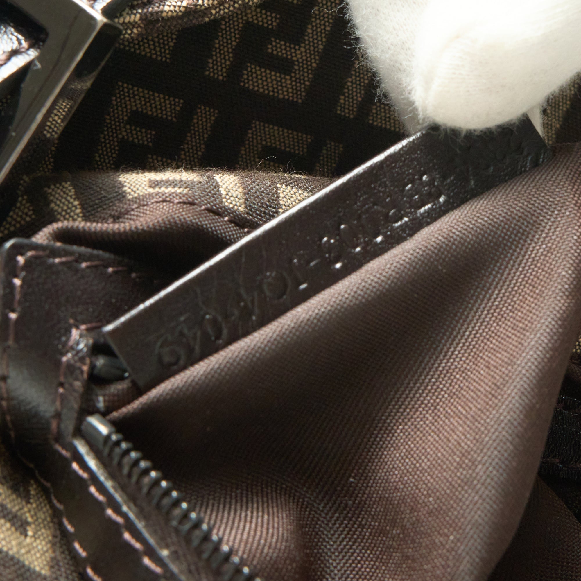fendi 2000s dark brown baguette bag