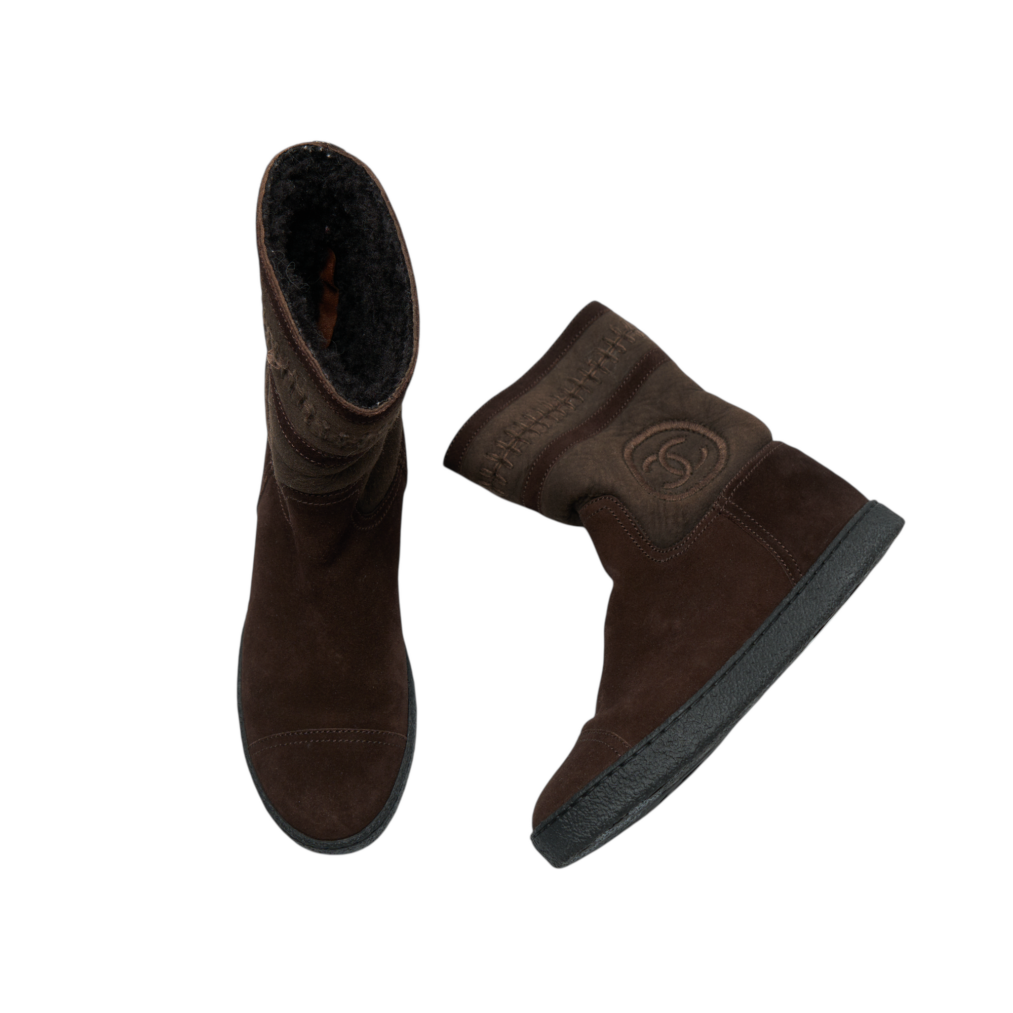 chanel 2000s brown boots