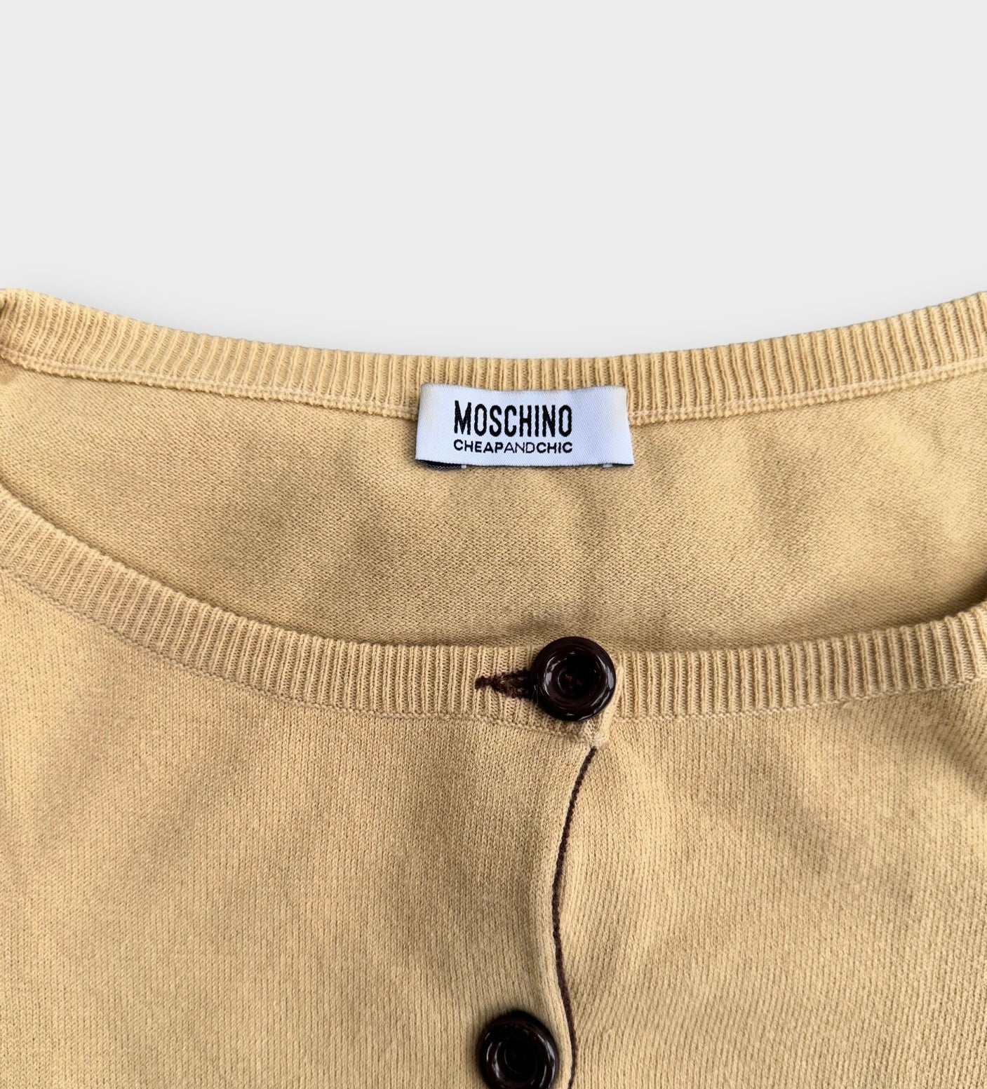 moschino 2000s brown cardigan