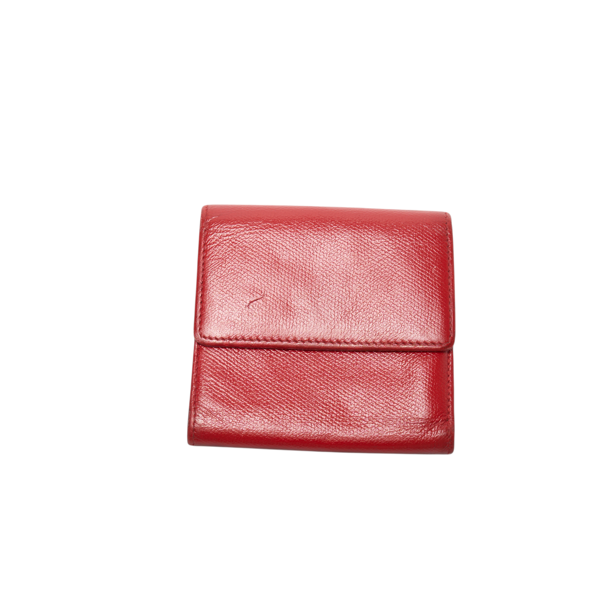 chanel 2000s red wallet