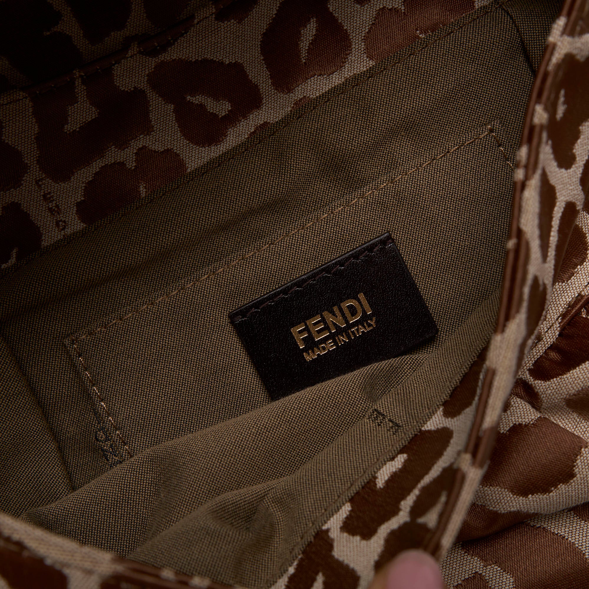 fendi 2000s leopard chef bag
