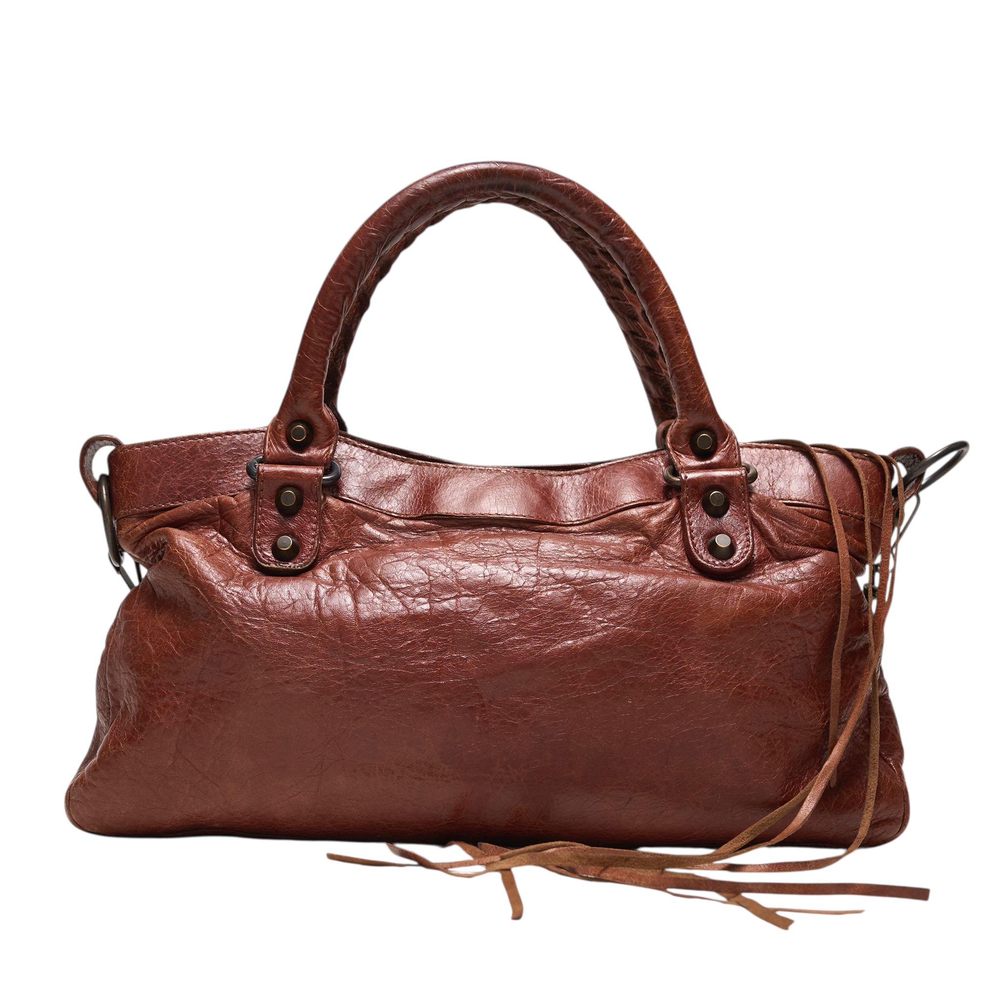 balenciaga 2000s brown city bag