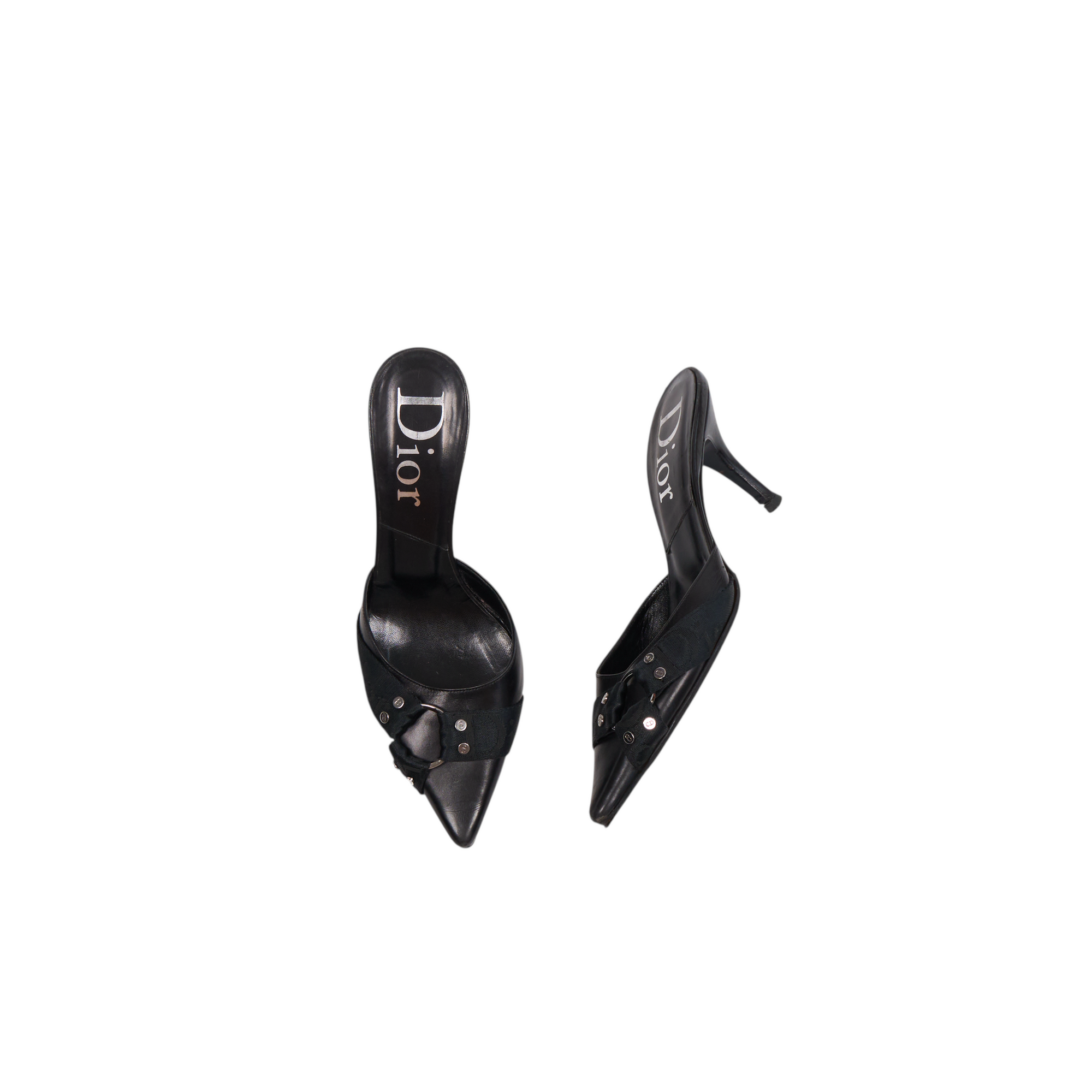 christian dior 2000s black kitten heels