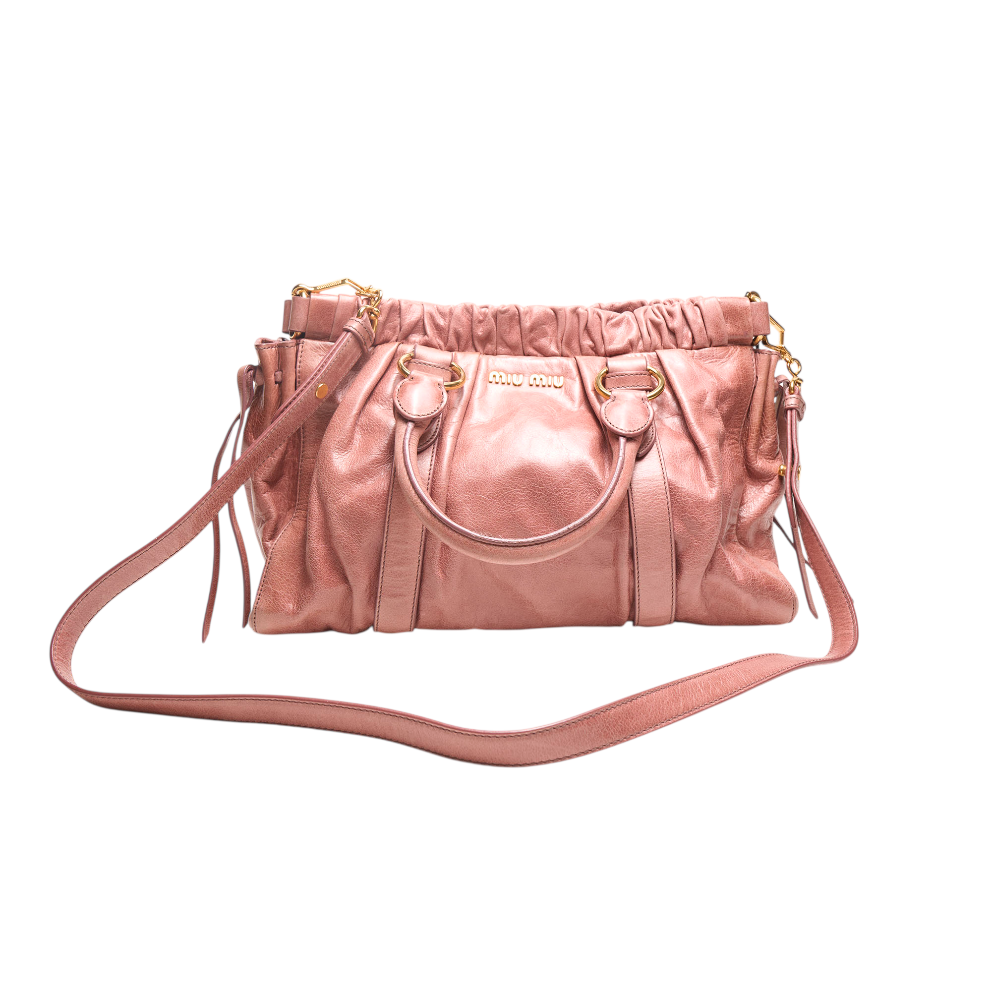 miu miu 2000s pink vitello bag