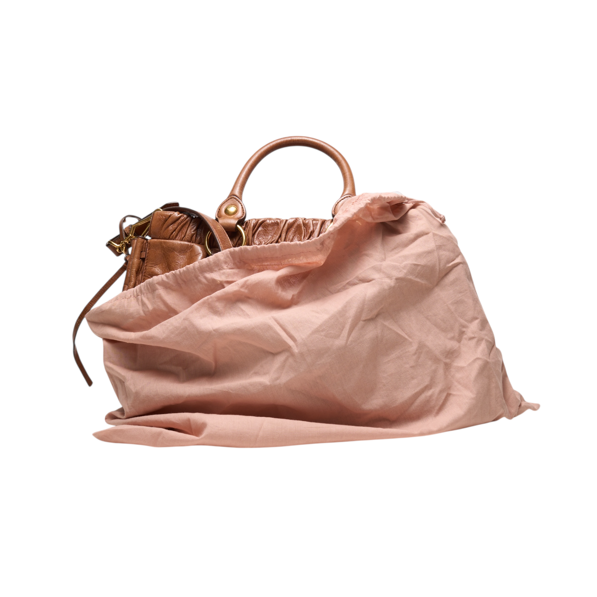 miu miu 2000s brown vitello bag