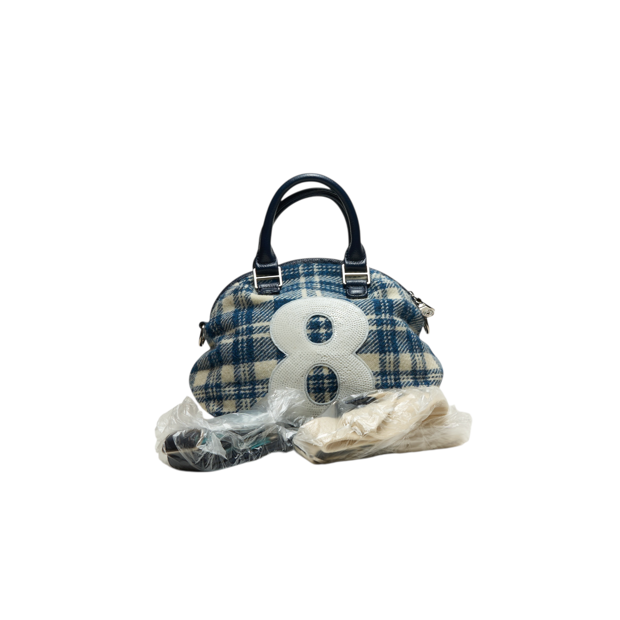 muta blue plaid mini 8 bag