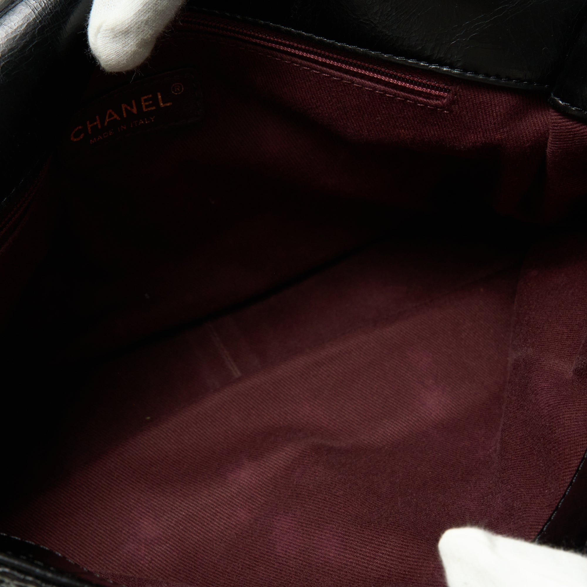 chanel 2010s black python flap bag