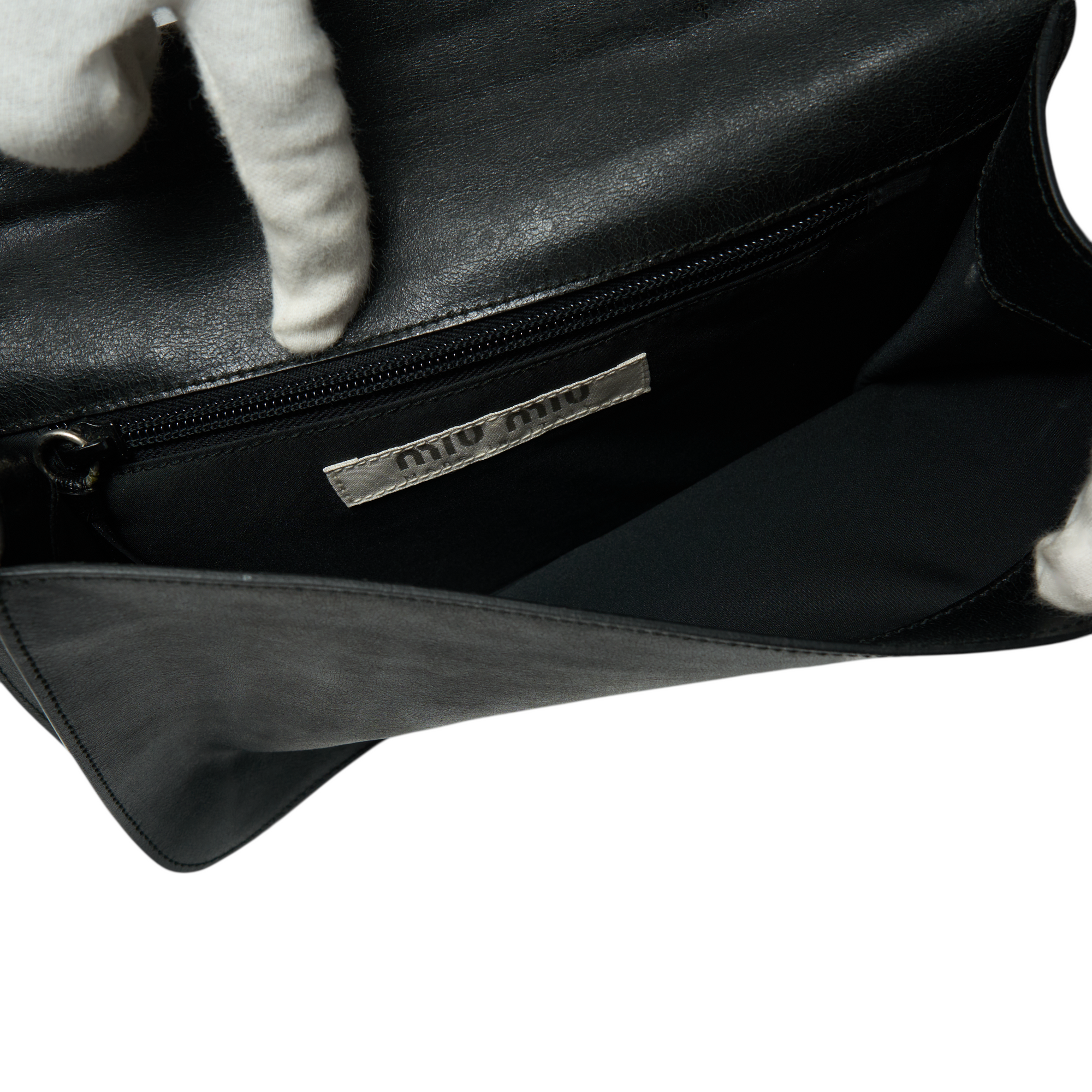 miu miu 2000s black puzzle bag