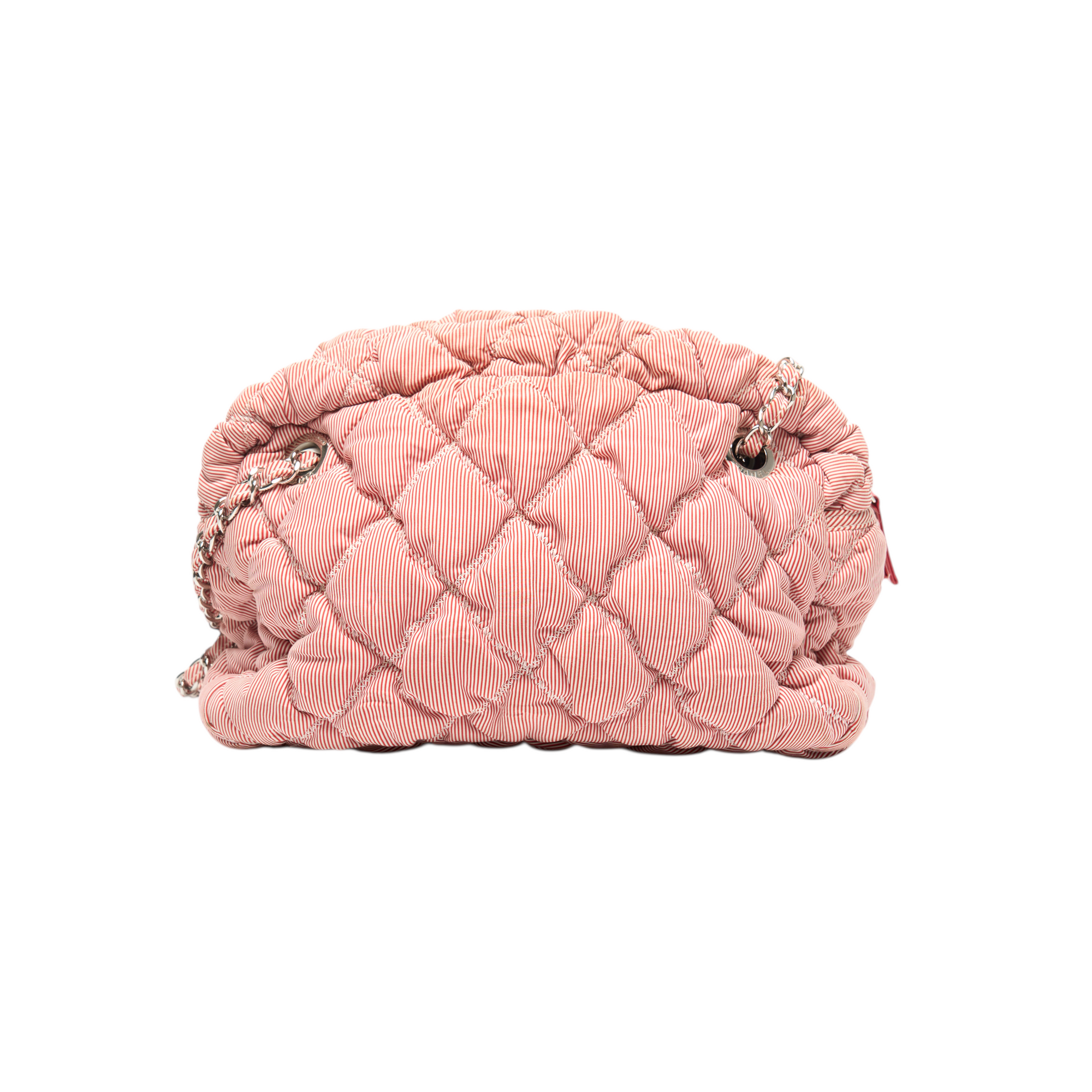 chanel 2000s red striped bag