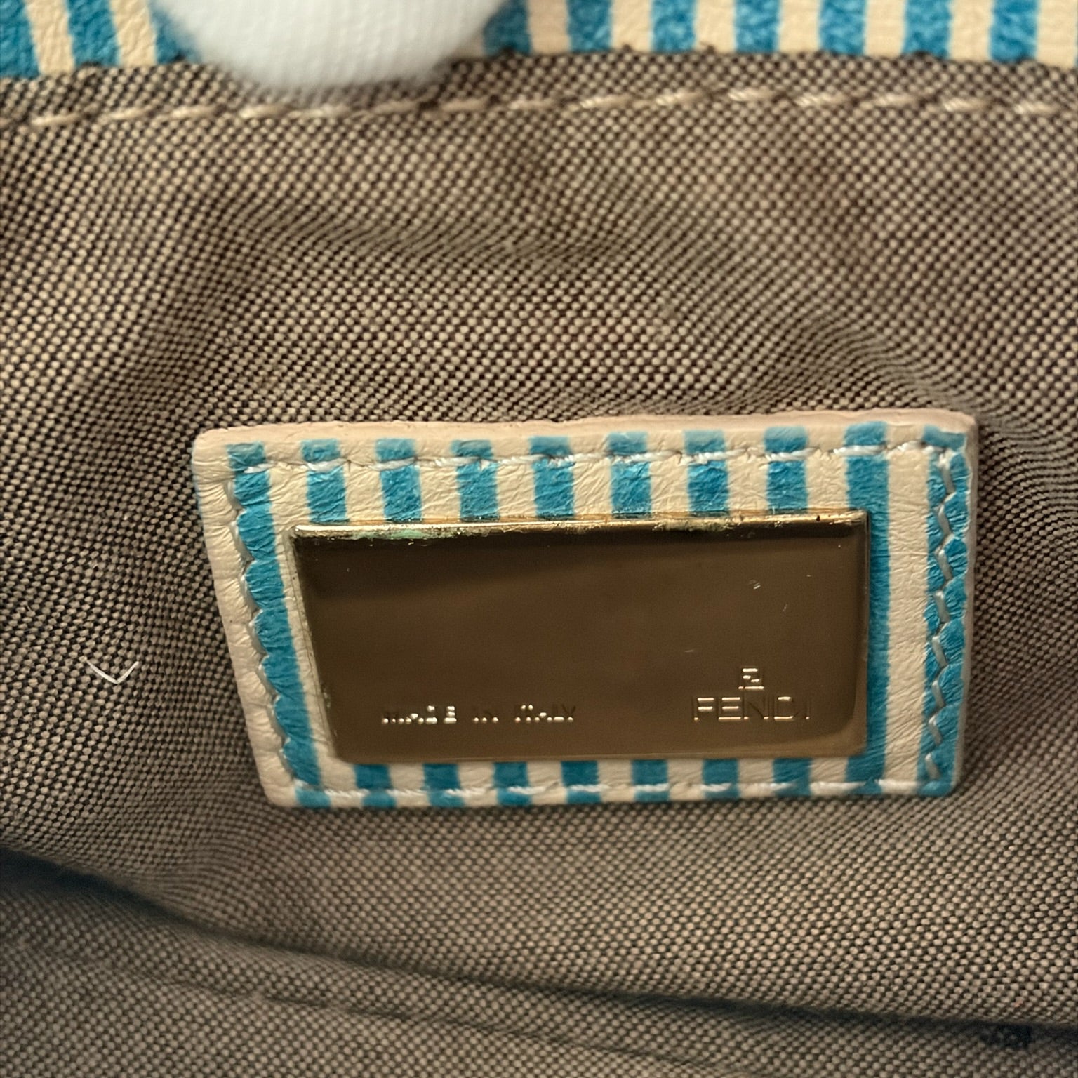 fendi 2000s striped mini chef bag