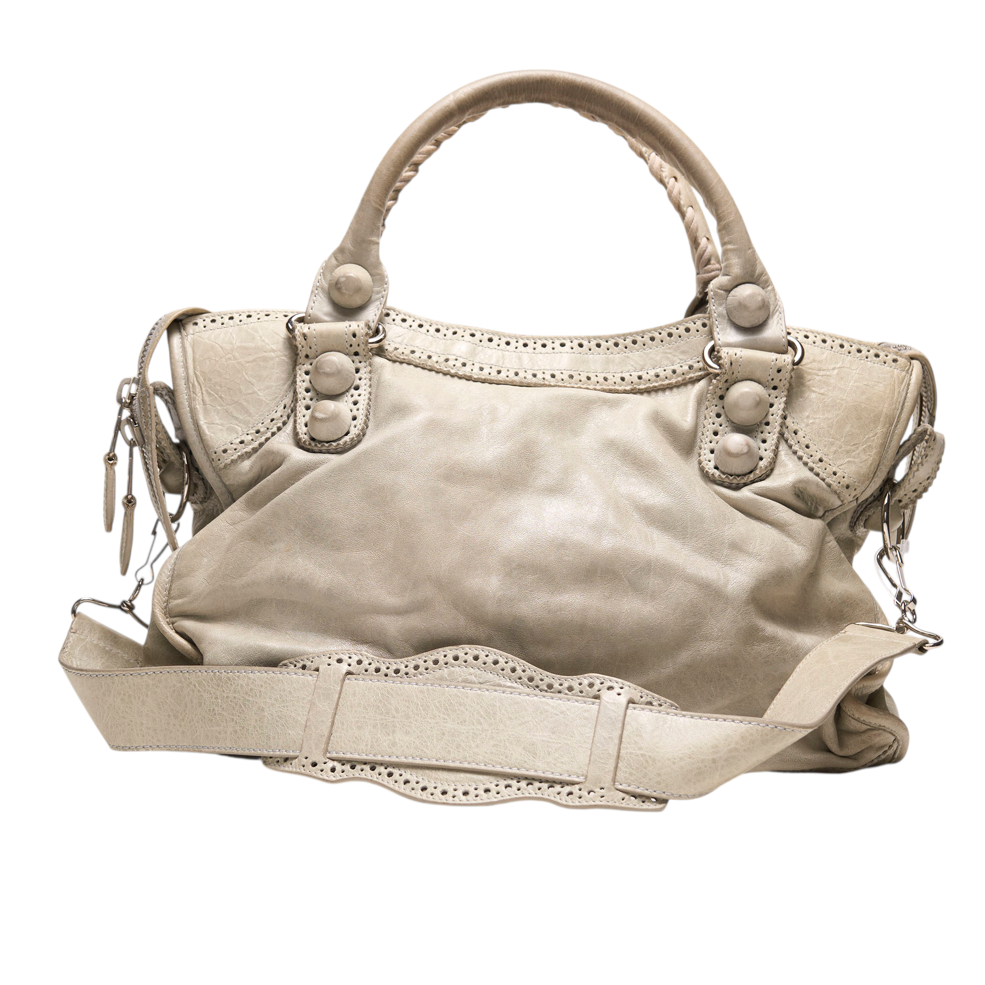 balenciaga 2000s cream city bag