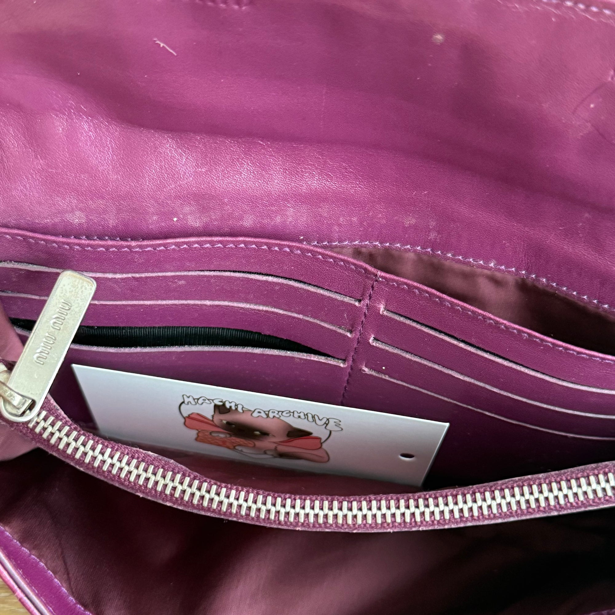 miu miu purple long wallet