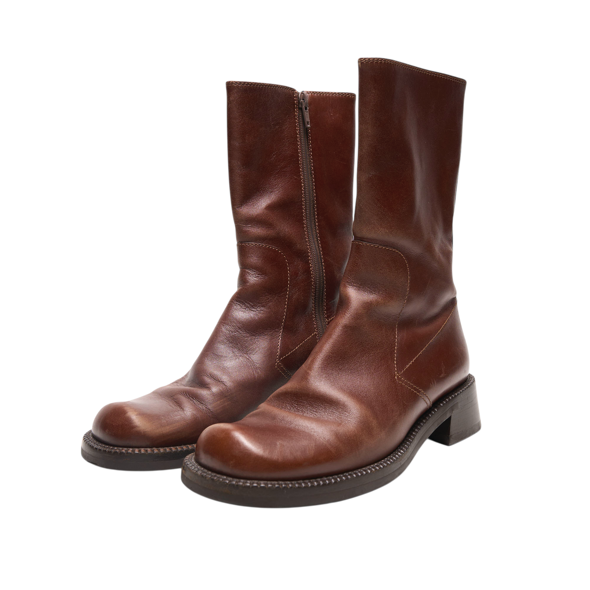 prada 2000s brown boots