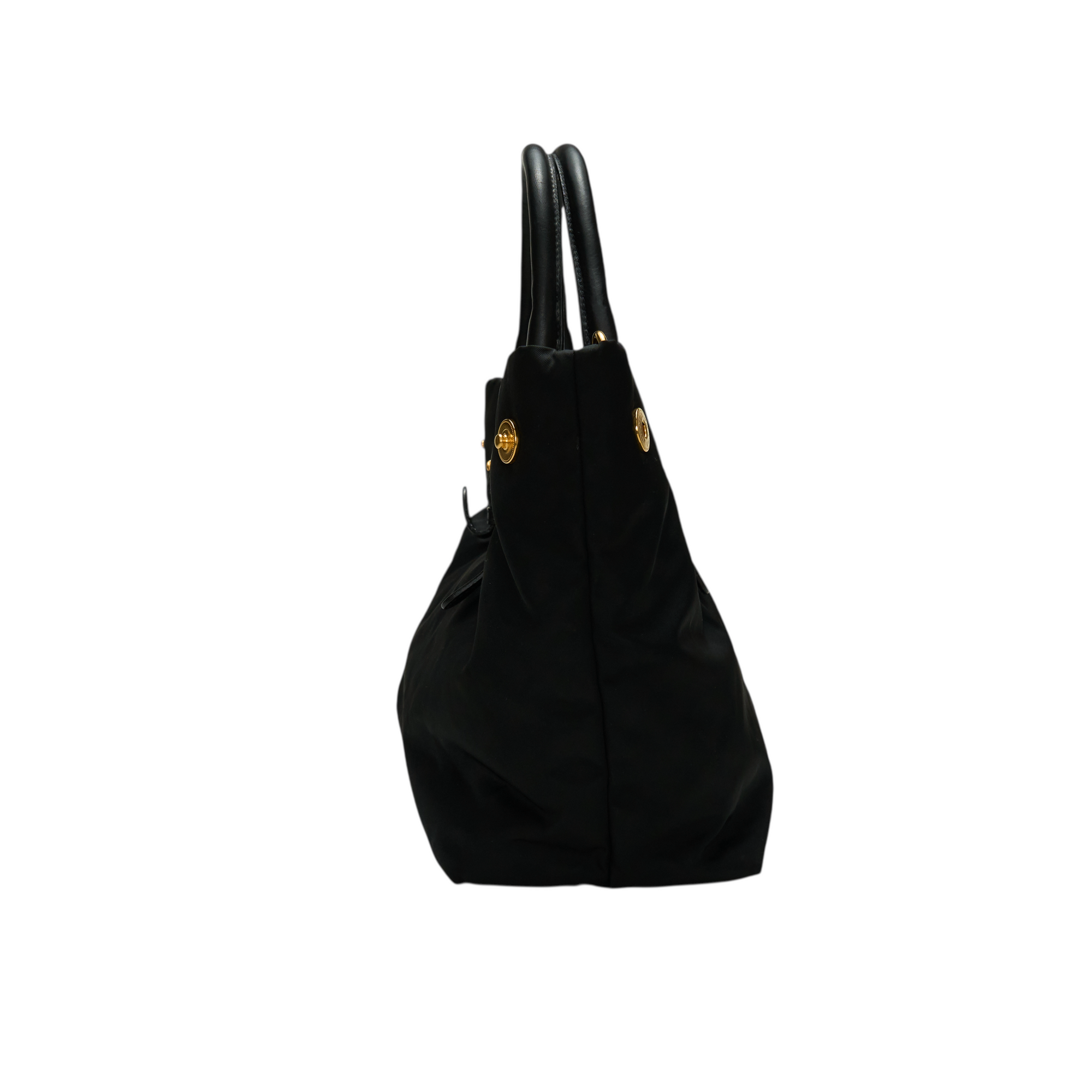 prada black nylon hand bag