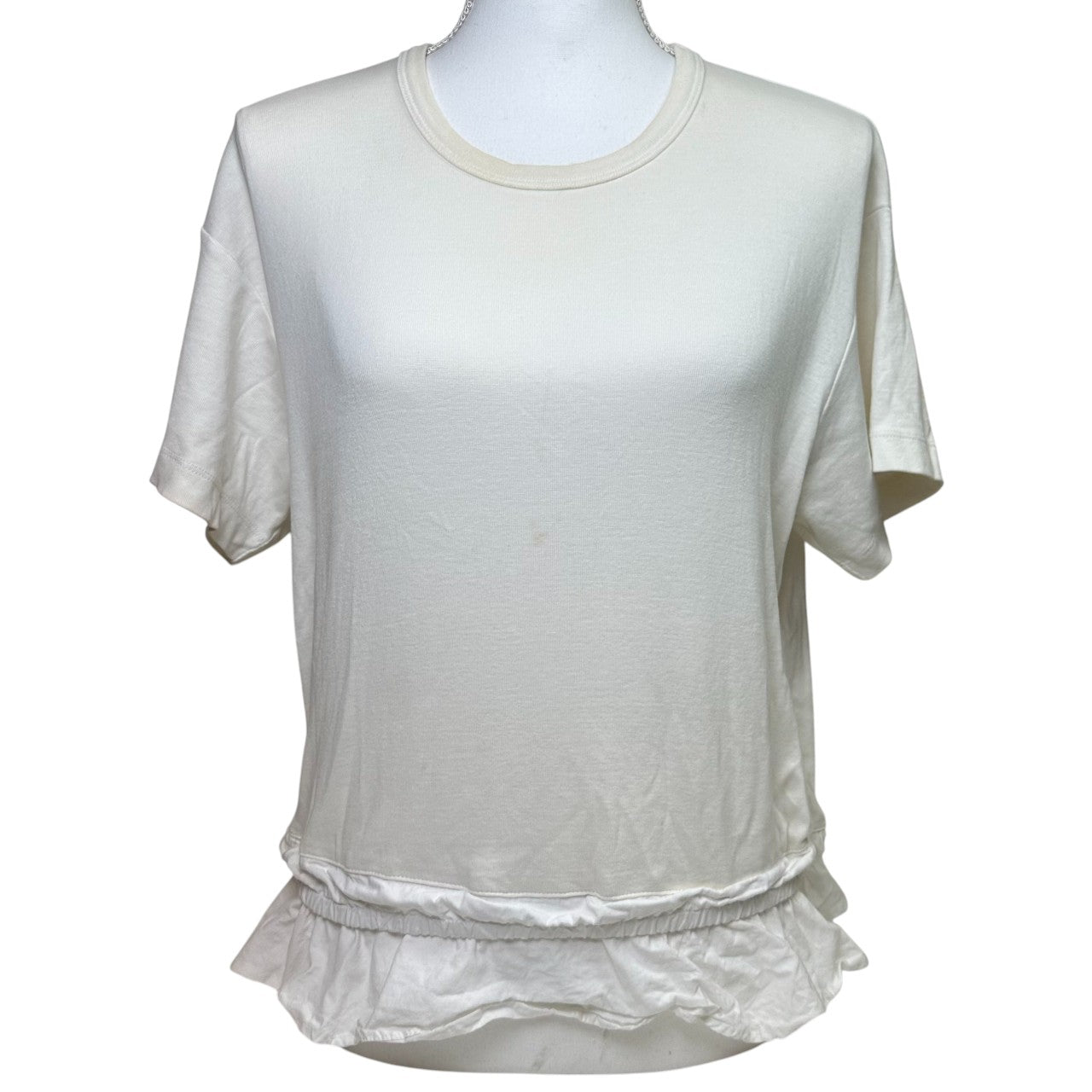 chloé white ruffle top