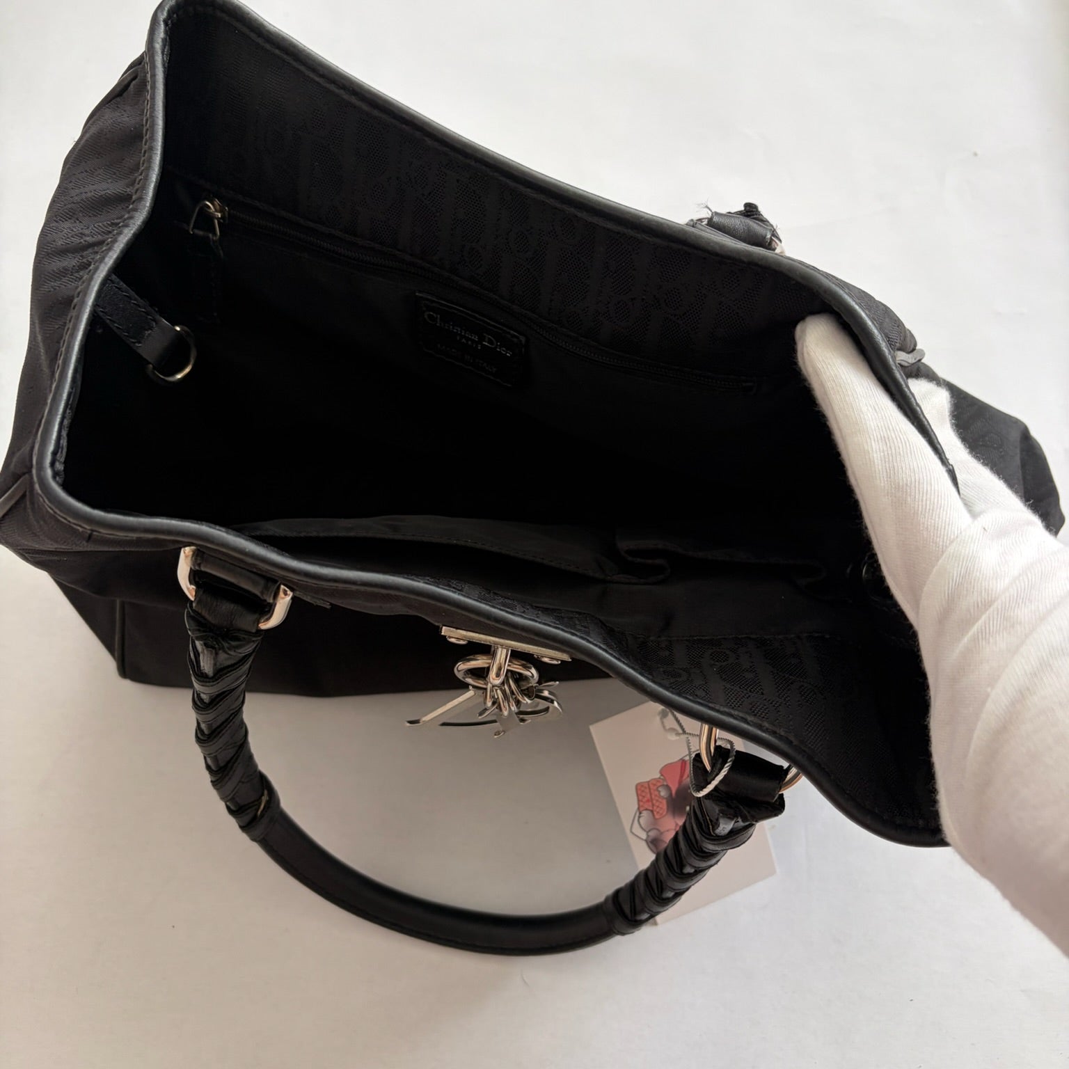 christian dior 2000s black trotter bag