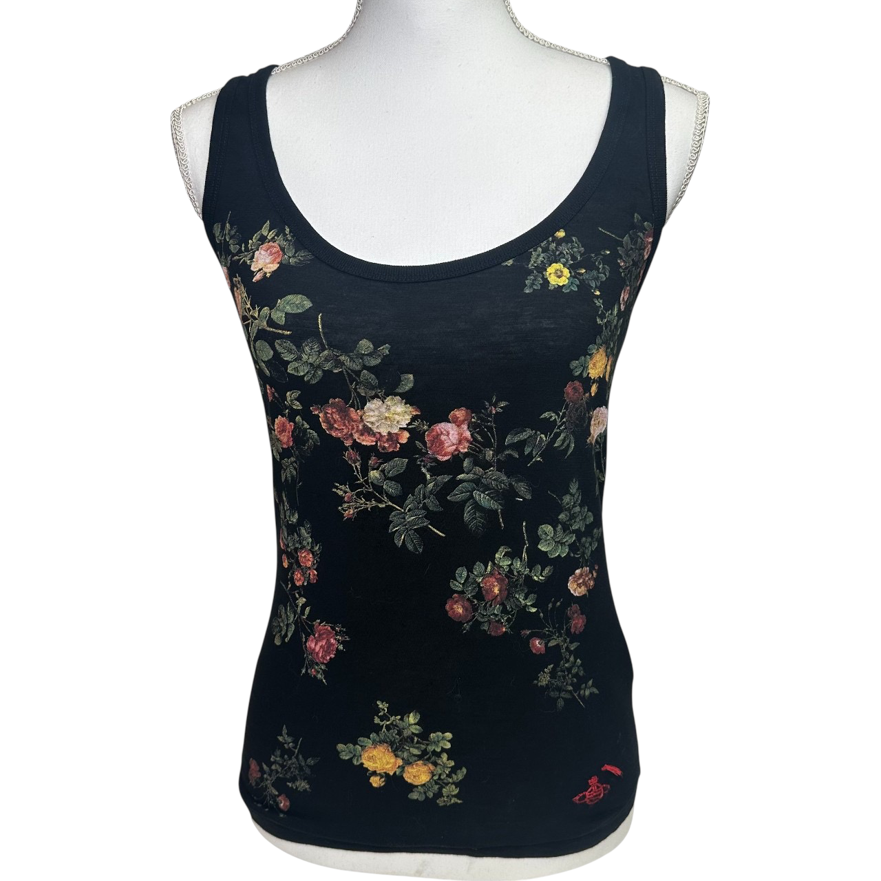 vivienne westwood x lee black floral tank top