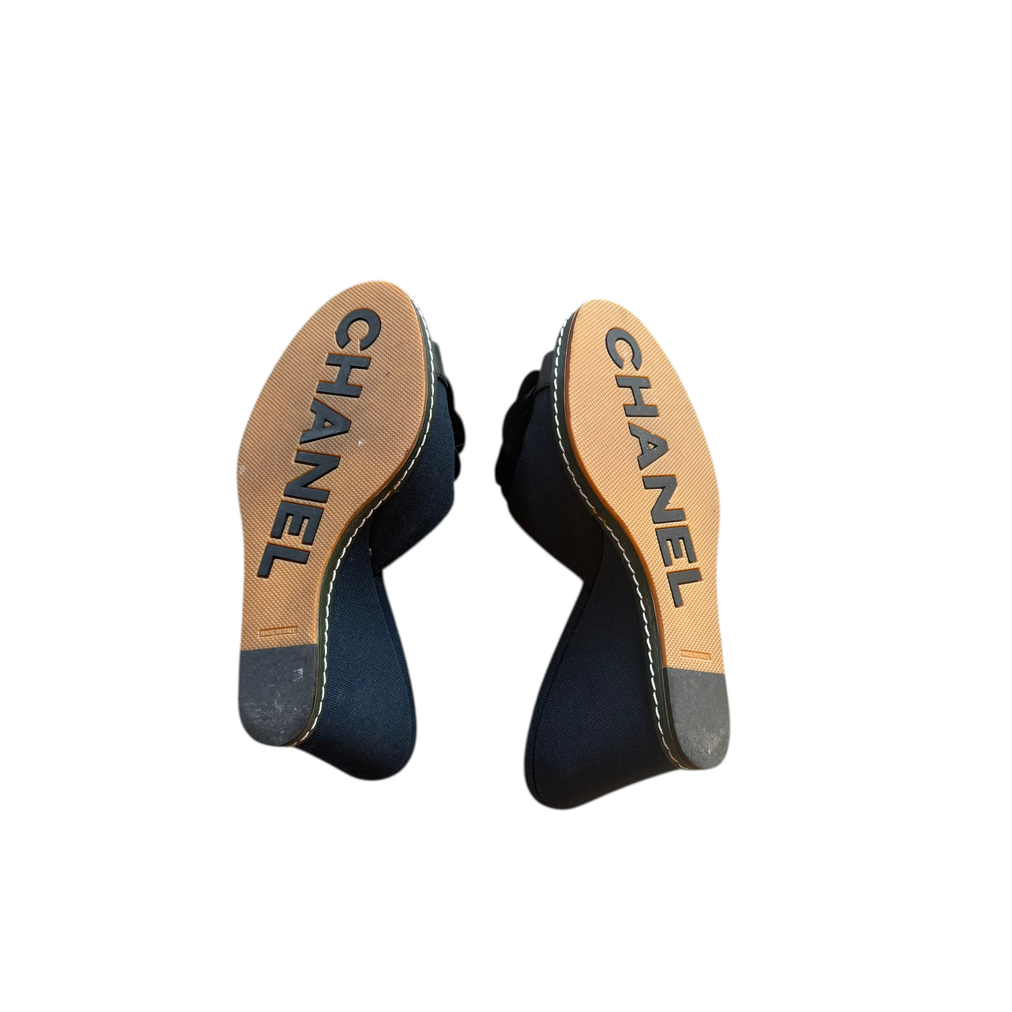 chanel 2000s wedge sandals