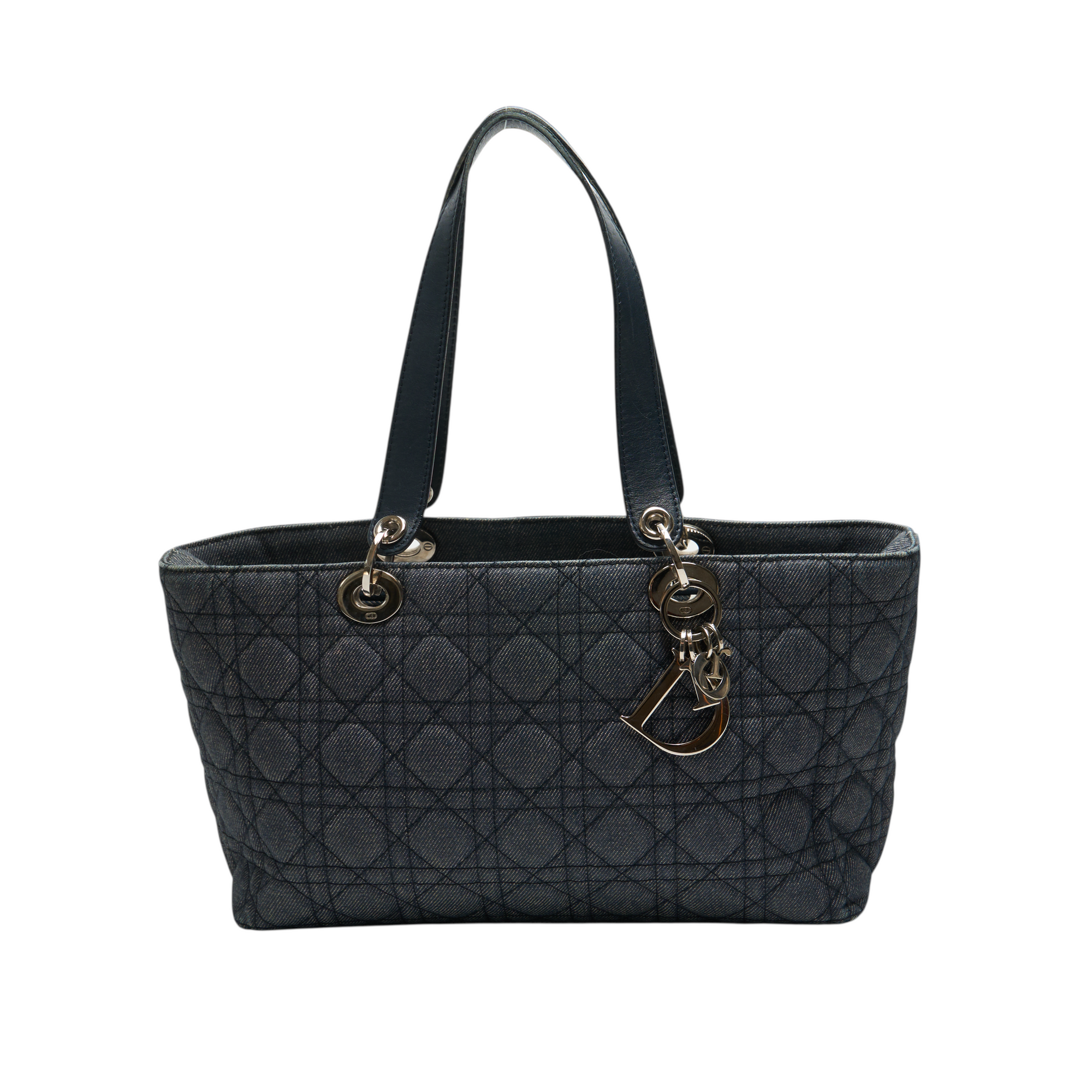 christian dior 2000s denim tote bag