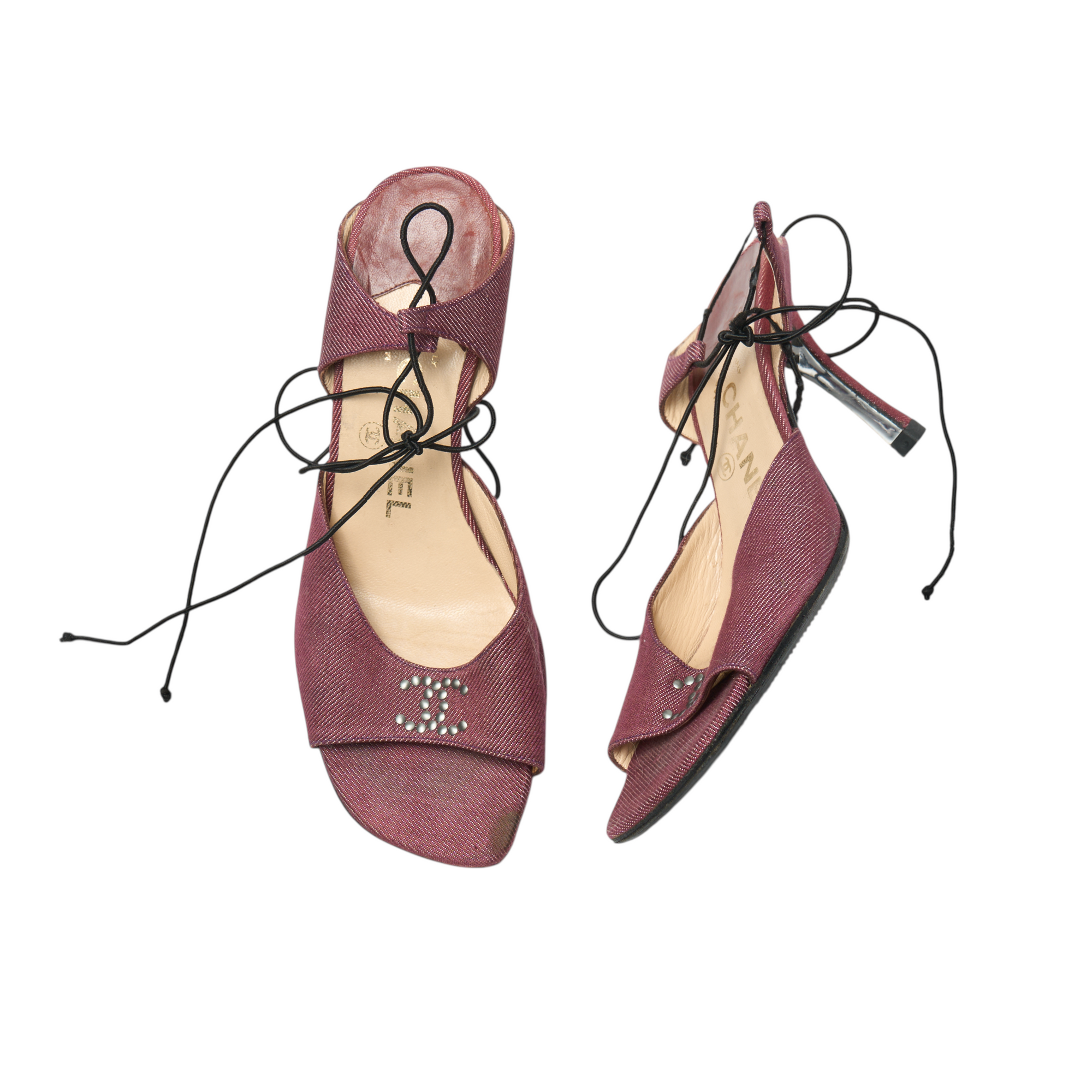 chanel 2000s maroon heels