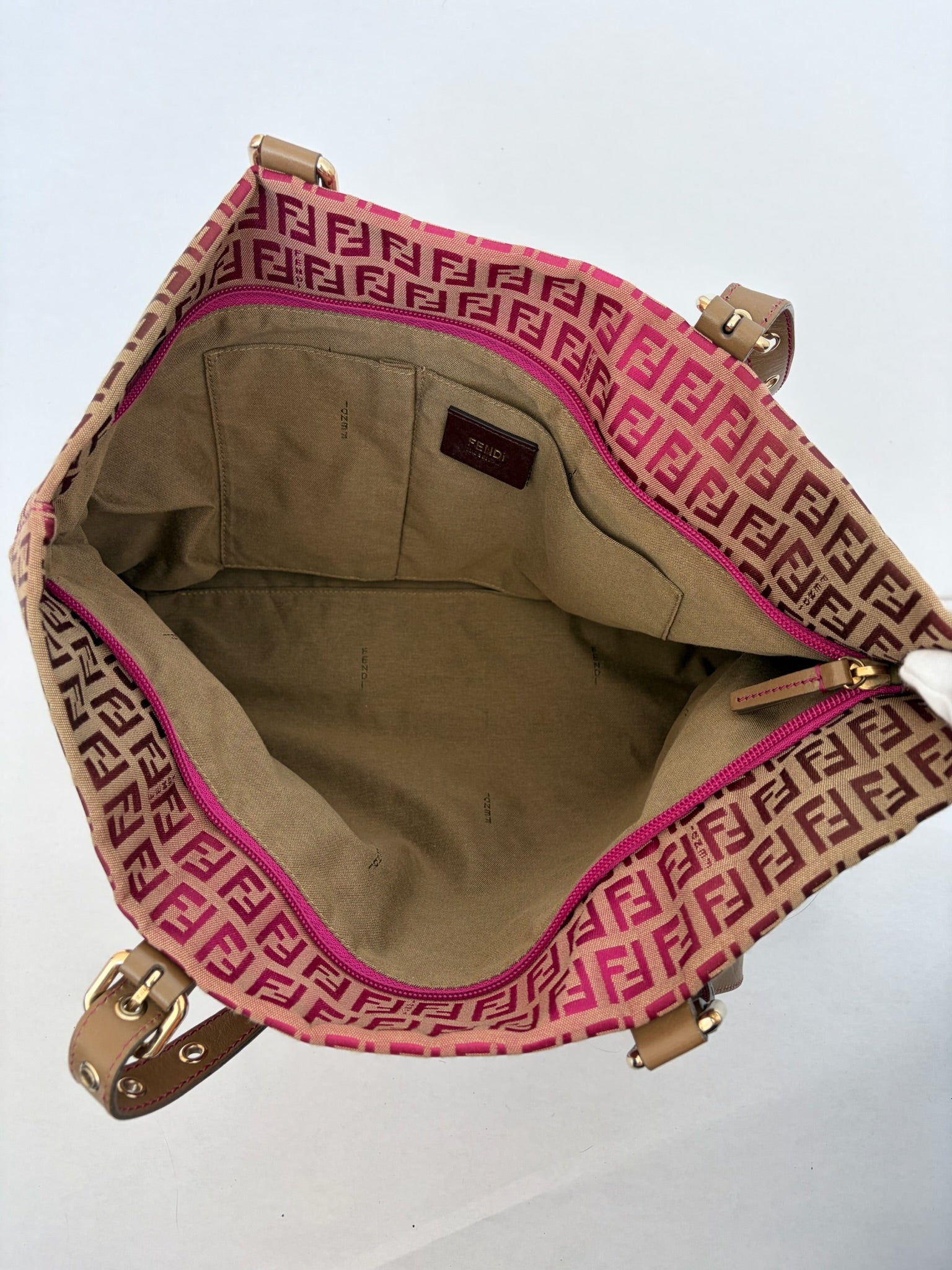 fendi 2000s pink tote bag