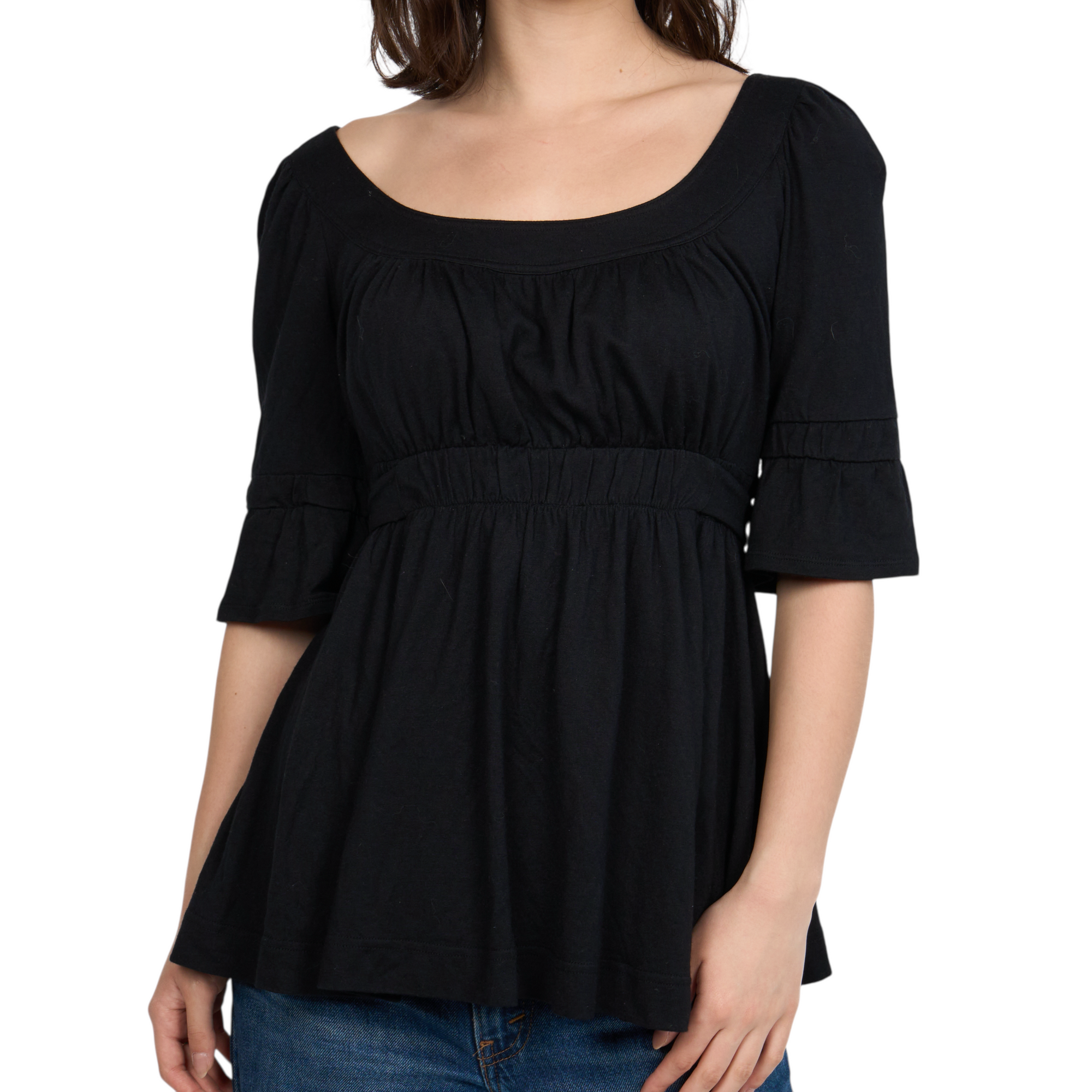 burberry black quarter sleeve top