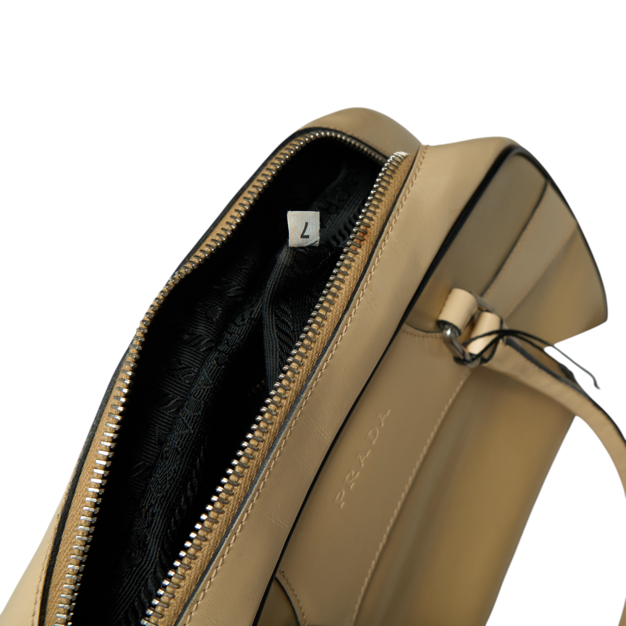 prada 2000s cream bowler bag