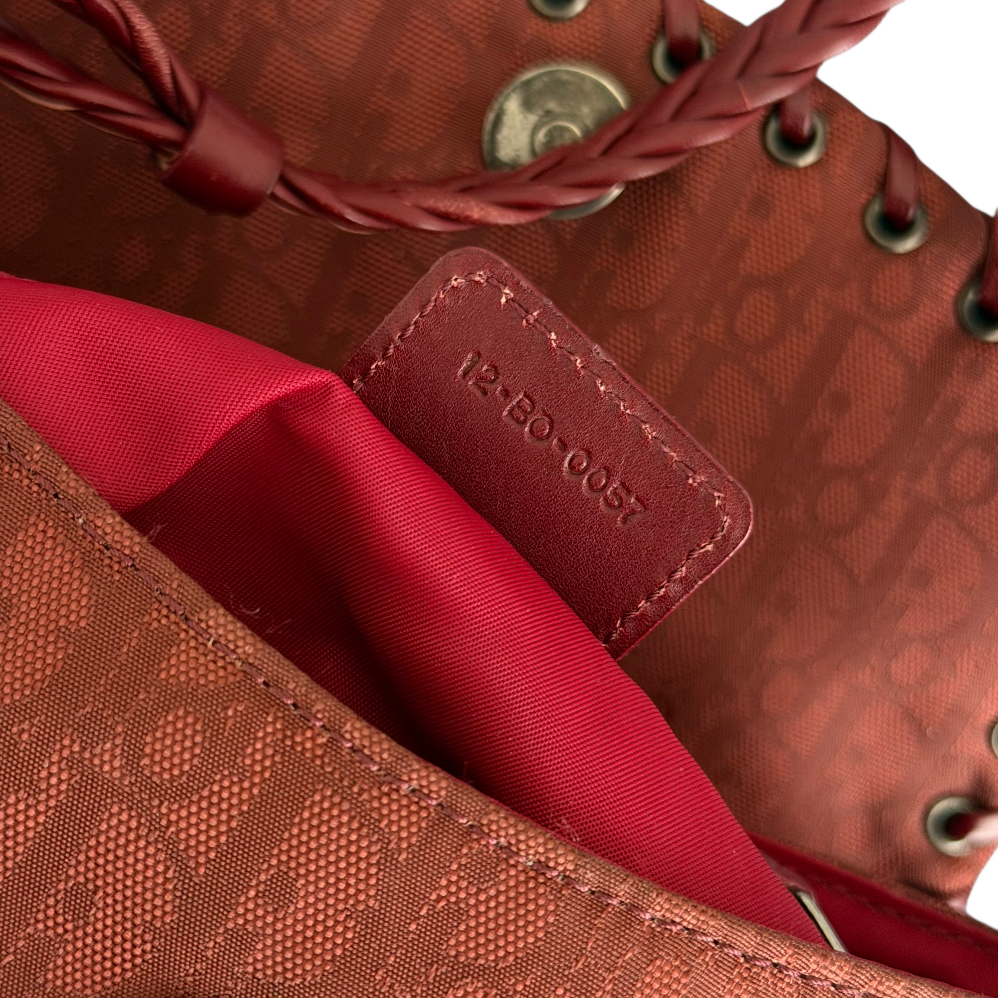 christian dior 2000s burgundy red trotter bag