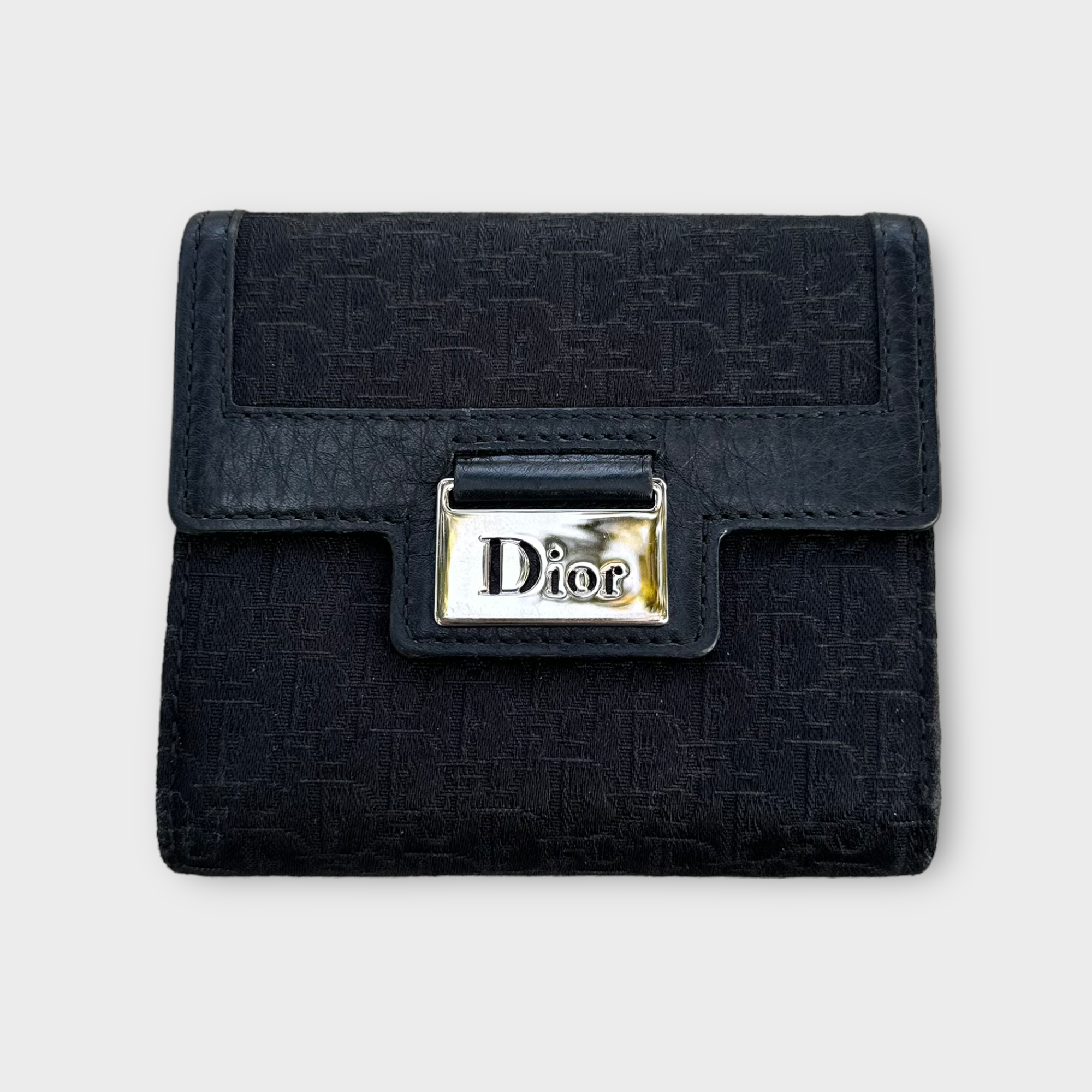 christian dior 2000s black wallet