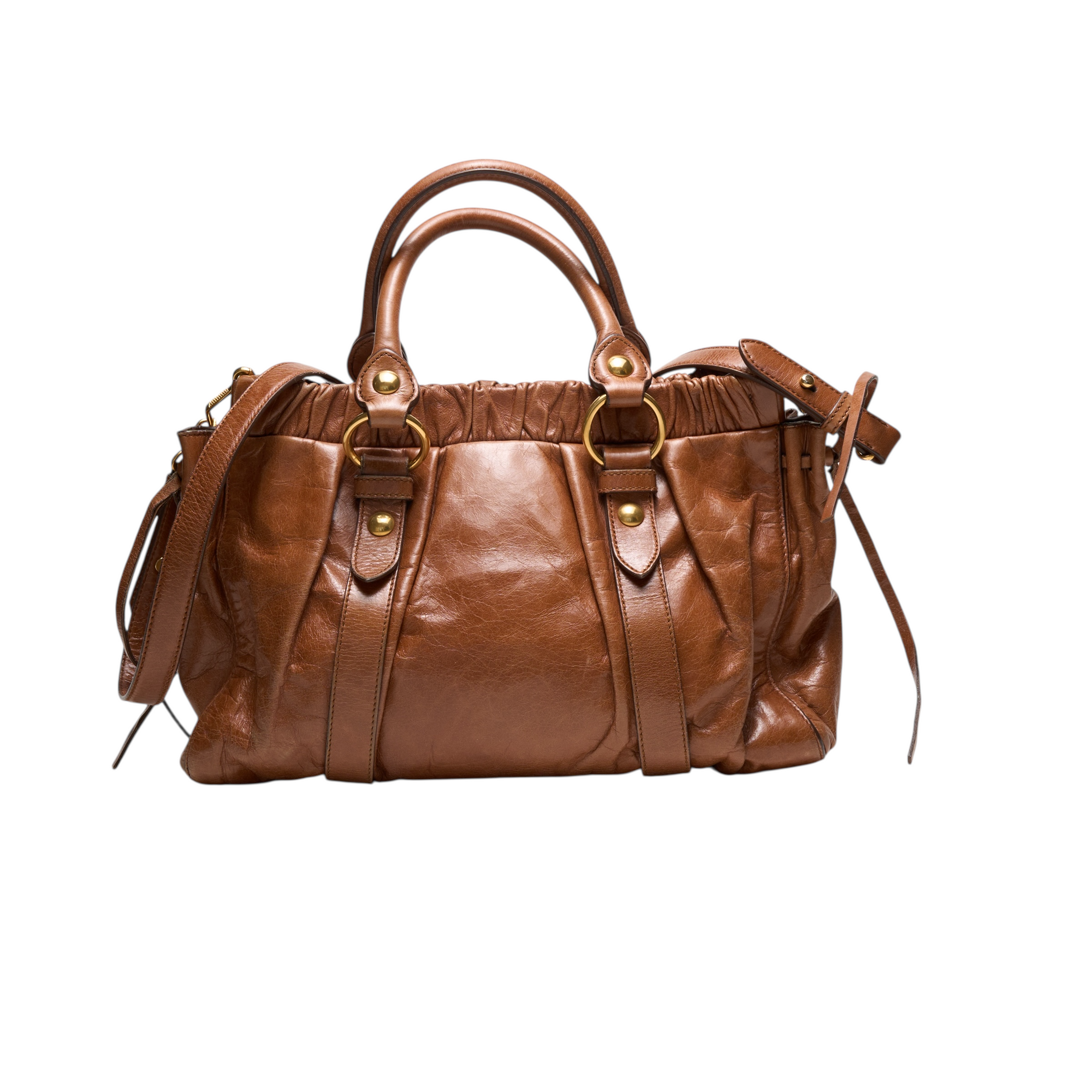 miu miu 2000s brown vitello bag